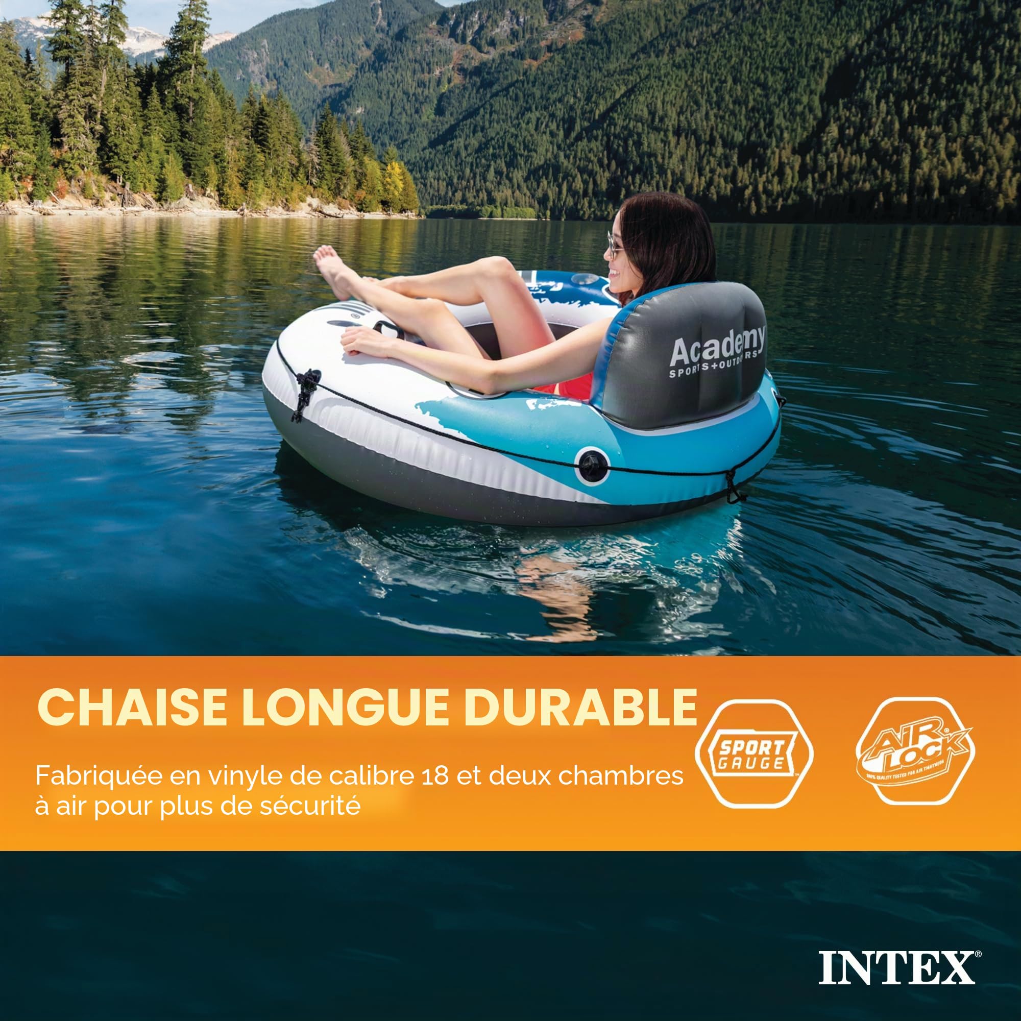 Intex River Run I Sport Lounge, Flotteur d'eau Gonflable