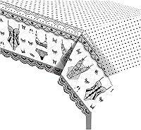 Vista 88 de CC HOME 1 Pack Train Plastic Tablecloth 54 x 87 Inch Long Rectangular Table Cover for Buffet,Birthday Party Holiday Dinner,Picnic or Tablecloth for