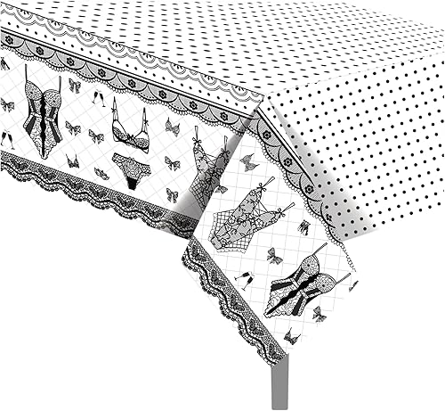 Miniatura 517 de CC HOME 1 pieza de mantel de plástico para fiesta de los 90 de 54 x 87 pulgadas de largo, mantel vintage retro de los 90 de hip hop, tema de 1990