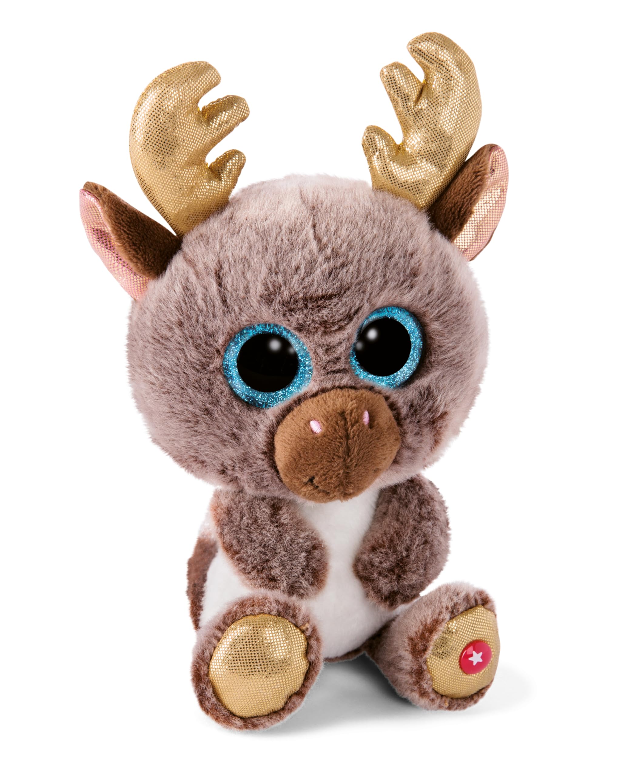 NICI GLUBSCHIS 62289 Cuddly Toy, Reindeer Chocolate Mousse, 15 cm, Brown, Soft Plush Toy, Cute Stuffed Toy for Cuddling and Playing, Great Gift Idea for Children and Adults