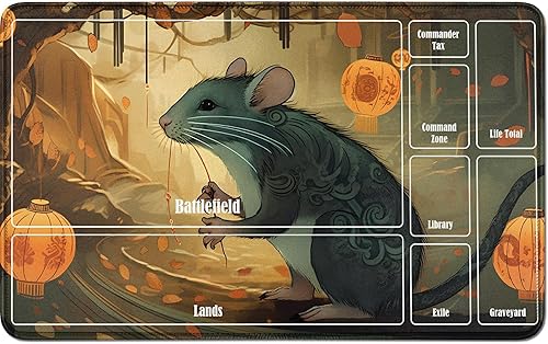 Tapete de juego para MTG Card Playmat TCG, tapete de escritorio de 24 x 14 pulgadas, tapete cosido para Commander Board RPG CCG Game Magic The