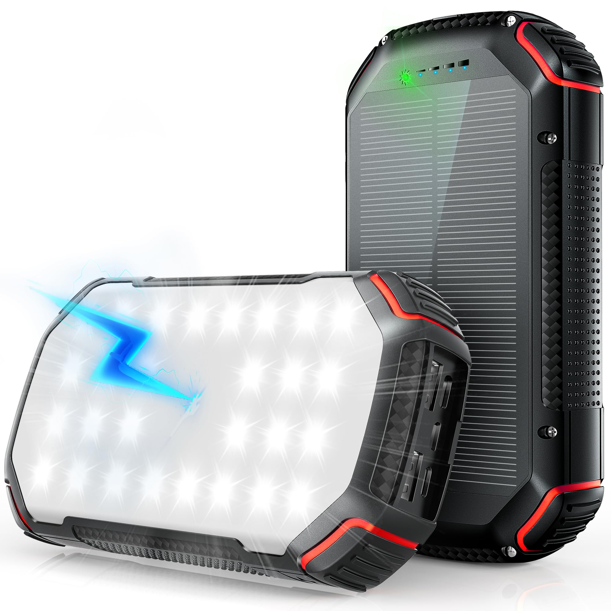 Amazon | 【2024新登場 40000mAh ソーラー充電 ワイヤレス充電