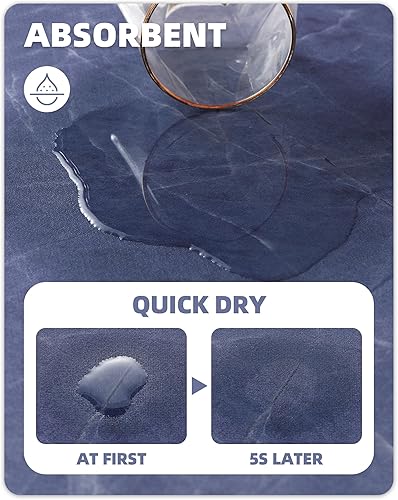 Miniatura 10 de Color&Geometry Tapete de baño absorbente de secado rápido, antideslizante, de 16 x 24 pulgadas, color gris claro, delgado, que no se desprende,