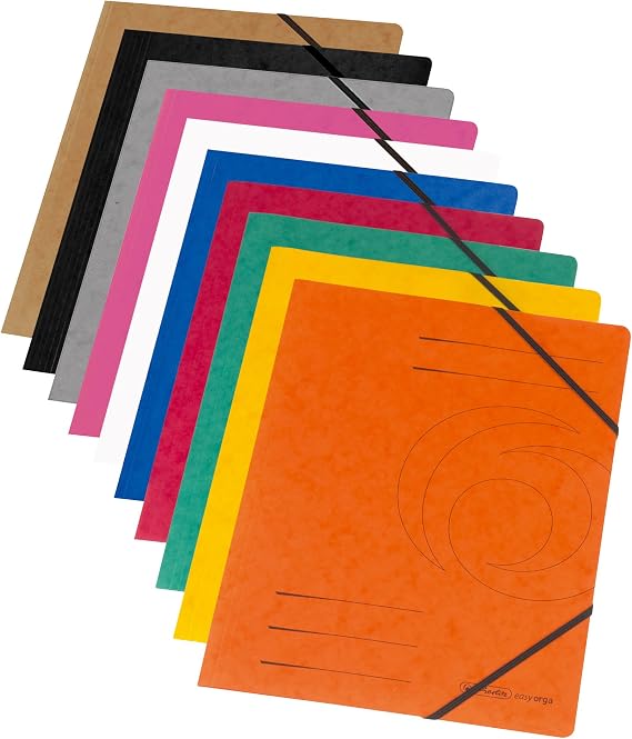 Herlitz A4 Colorspan Elastic Folder - Fuchsia (5 Pieces)
