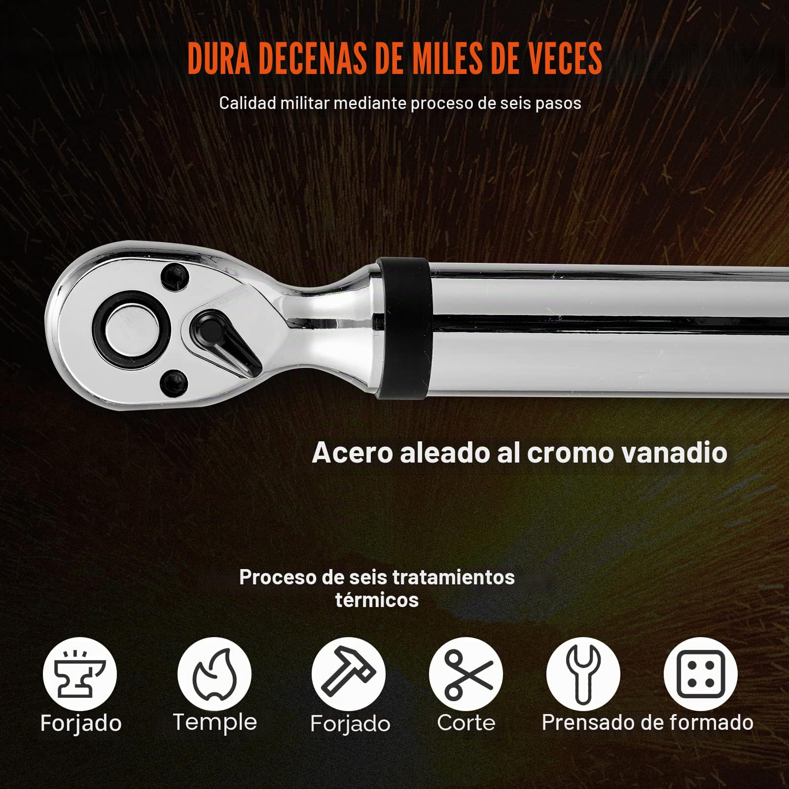 VEVOR Llave dinamométrica digital, llave dinamométrica electrónica de accionamiento de 3/8 pulgadas, kit de llave dinamométrica de 1.1-11.3 m.lb/5-50 n.m, rango de torsión preciso a ± 2%, juego de