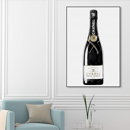 Miniatura 4 de The Oliver Gal Artist Co. Drinks and Spirits - Lienzo enmarcado para pared, diseño único de champán, 36 x 54 pulgadas, dorado, blanco