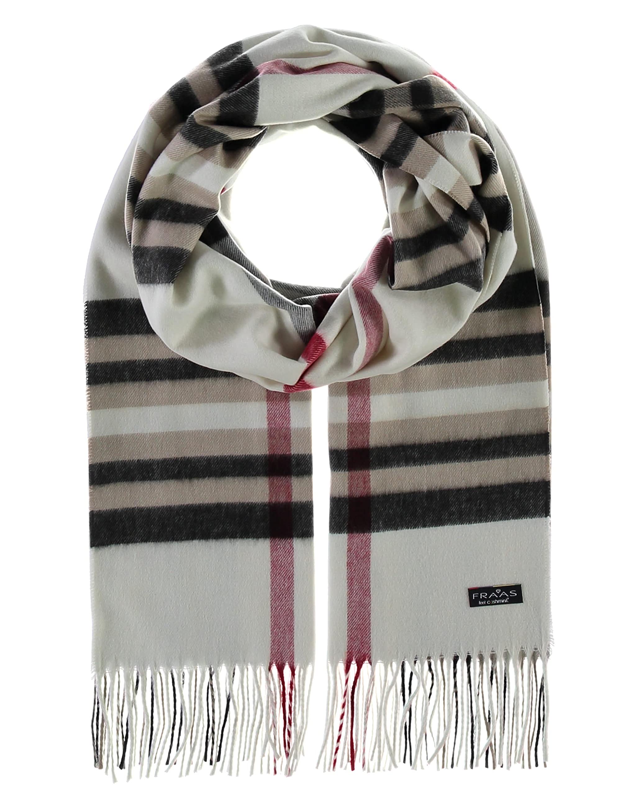 FRAASScarf Checked for Men and Women Made of Pure Cashmink® - 53 x 200 cm - Softer than Cashmere - Checked Plaid for Winter - Checked Scarf Made in Germany