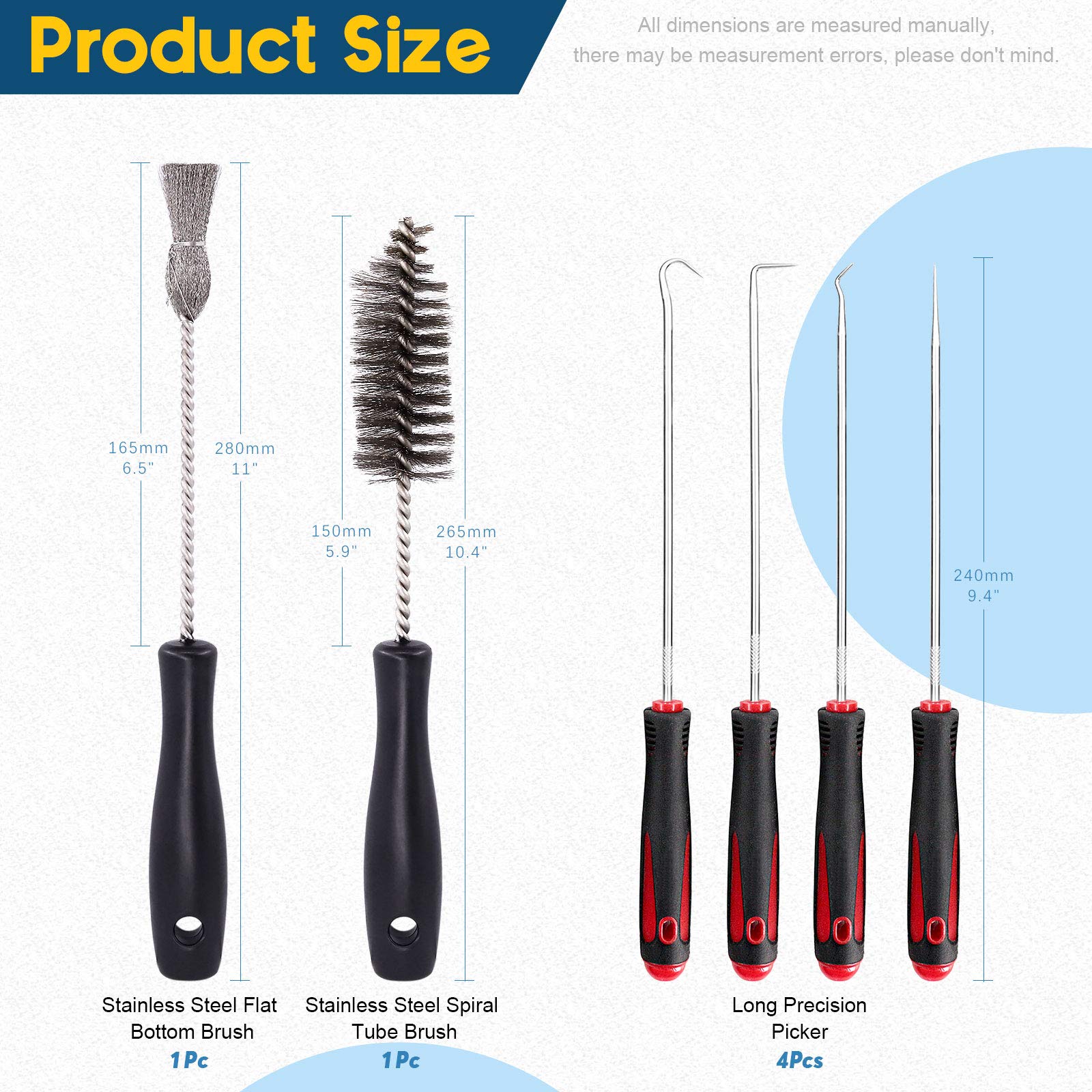 Detail King Multi-Level Noghair Truck Wash Brush (3 Pack)