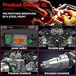 Sosuy RR V12 Motorized Engine Building Block Kit, Electric Motor Drive, Ultra‑Realistic Working Replica Model 733Pcs, STEM Educational Engines Toy Birthday Christmas for Boy Kid Adult 14+