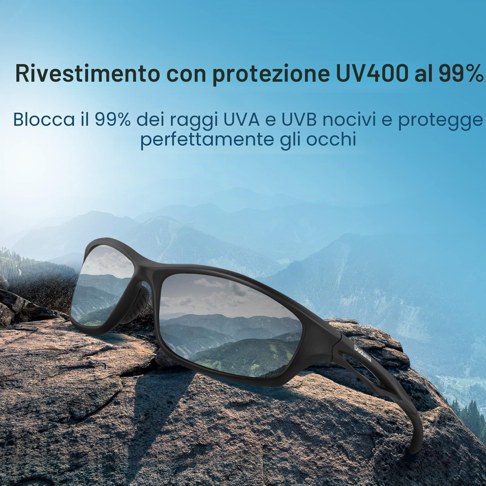 Duduma Occhiali da sole da uomo polarizzati Occhiali sportivi ciclismo bici pesca running UV400 Occhiali da sole per uomo donna TR90