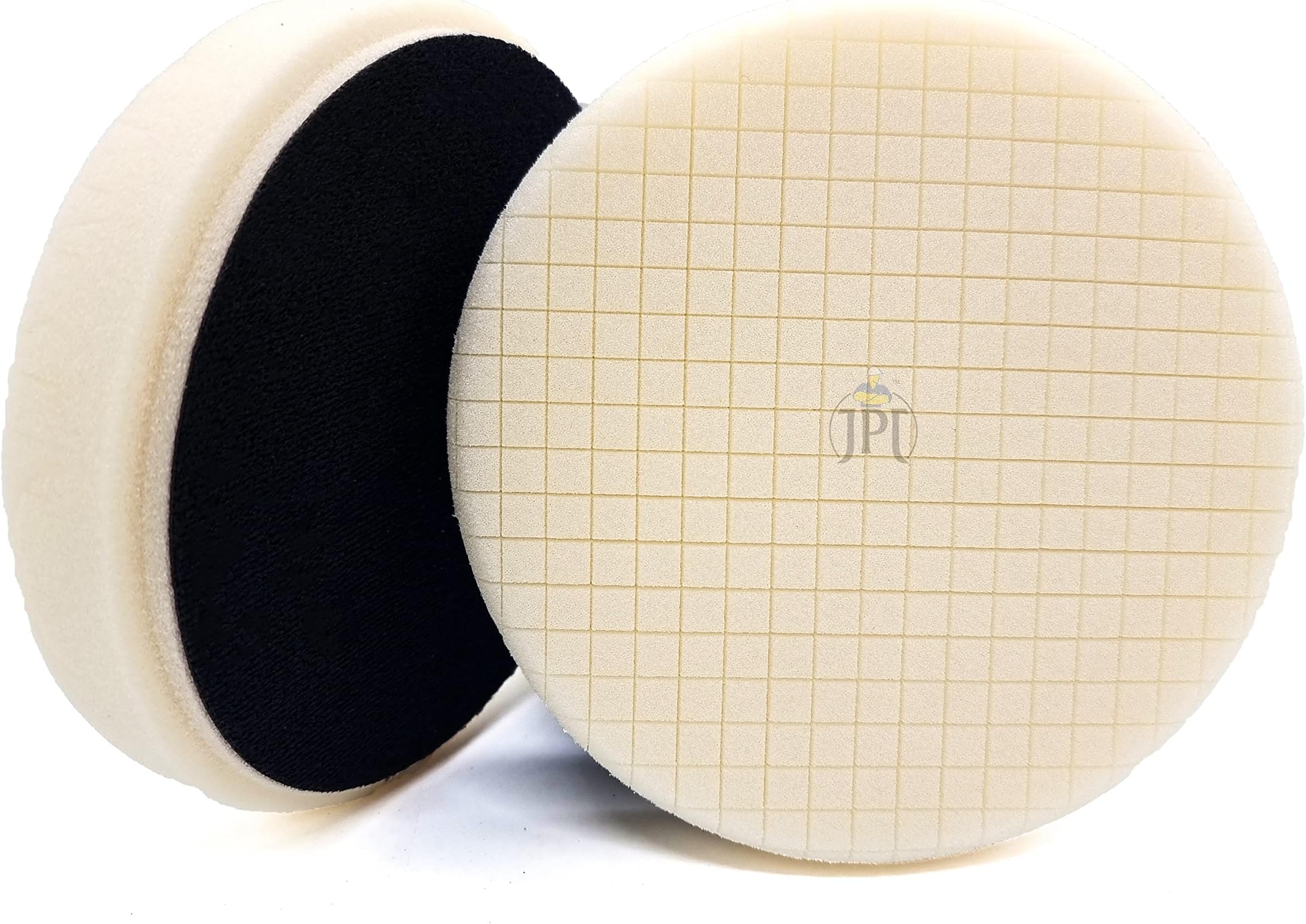 JPT Buffing Polishing Pads 6 Inch 150mm Compound Buffing Sponge Pads Kit For Car Buffer Polishing and Waxing (WHITE)