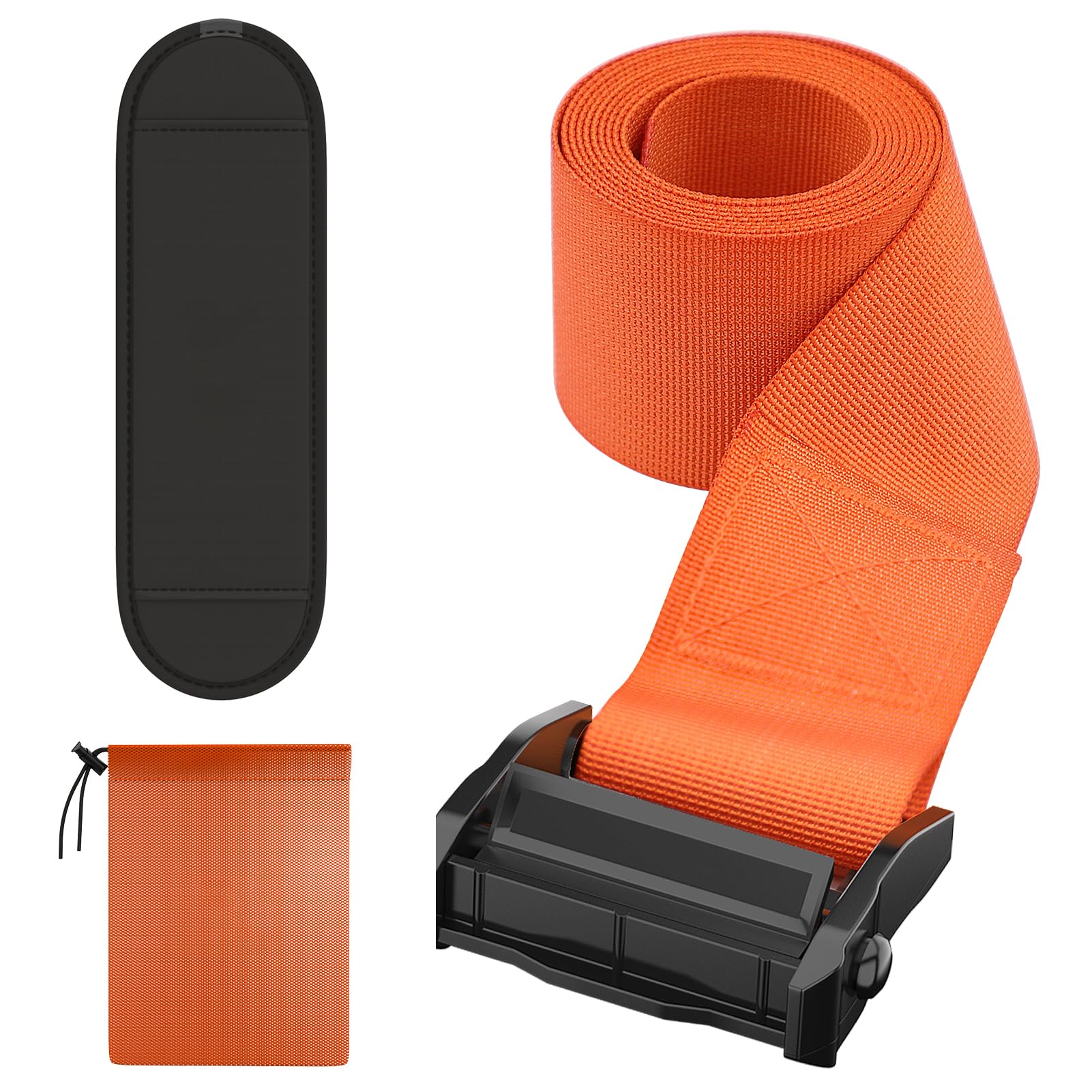 Hamstring Curl Strap for Exercise, 59 inches Adjustable Squat Strap, Foot Dumbbell Strap Assisted Leg Curl and Leg Tibialis Raises for Home/Gym