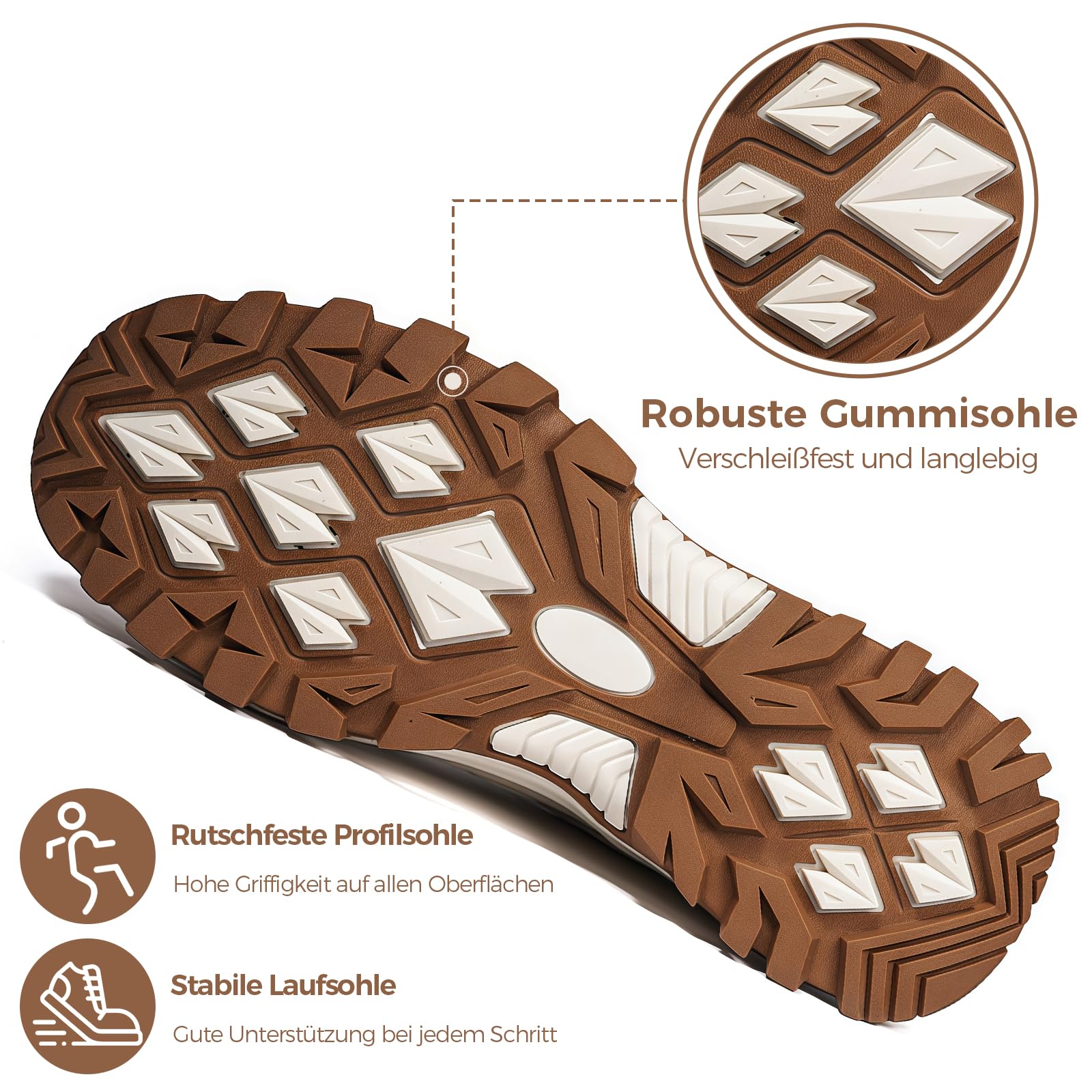 Wanderschuhe Herren & Damen, Leichte Atmungsaktive Outdoor Trekkingschuhe, rutschfeste Sportschuhe für Wandern, Camping & Alltag 36-47 EU