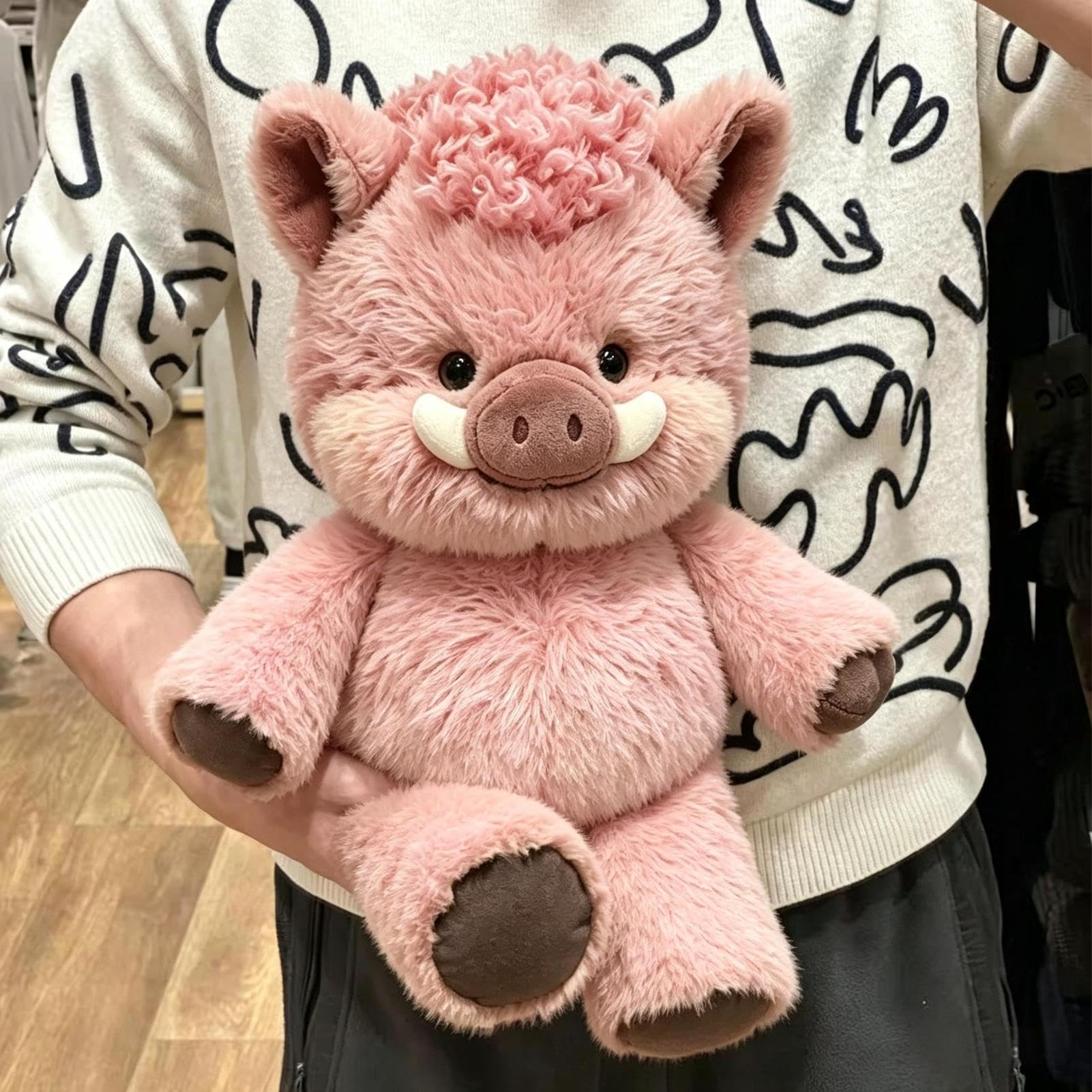 Running Boar Plush Toy, 18 Inch Cute Boars Running Stuffed Animal, Interactive Movable Legs Boar Plush Doll Pillow, Funny Stress Relief Run Boars Soft Toys Party Favors for Kids & Adults