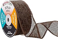 Vista 8 de Mandala Crafts Cinta de arpillera turquesa con alambre de 1 pulgada de ancho para manualidades, rollo de 10 yardas de cinta rústica de arpillera