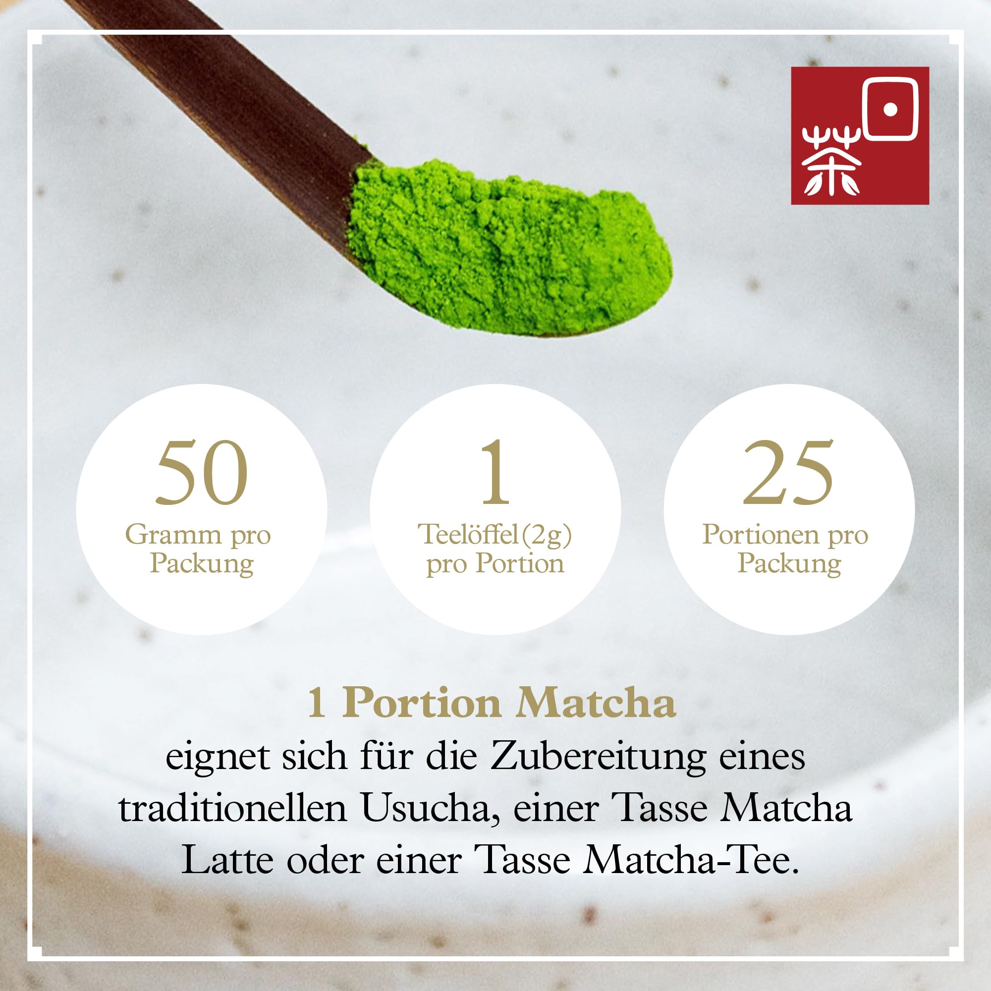 Ocha & Co. Kyoto Uji Matcha Ceremonial 50g – Erste Ernte – Traditionell japanisch im Steinmühlenverfahren hergestellt – 100% natürlich & laborgeprüft