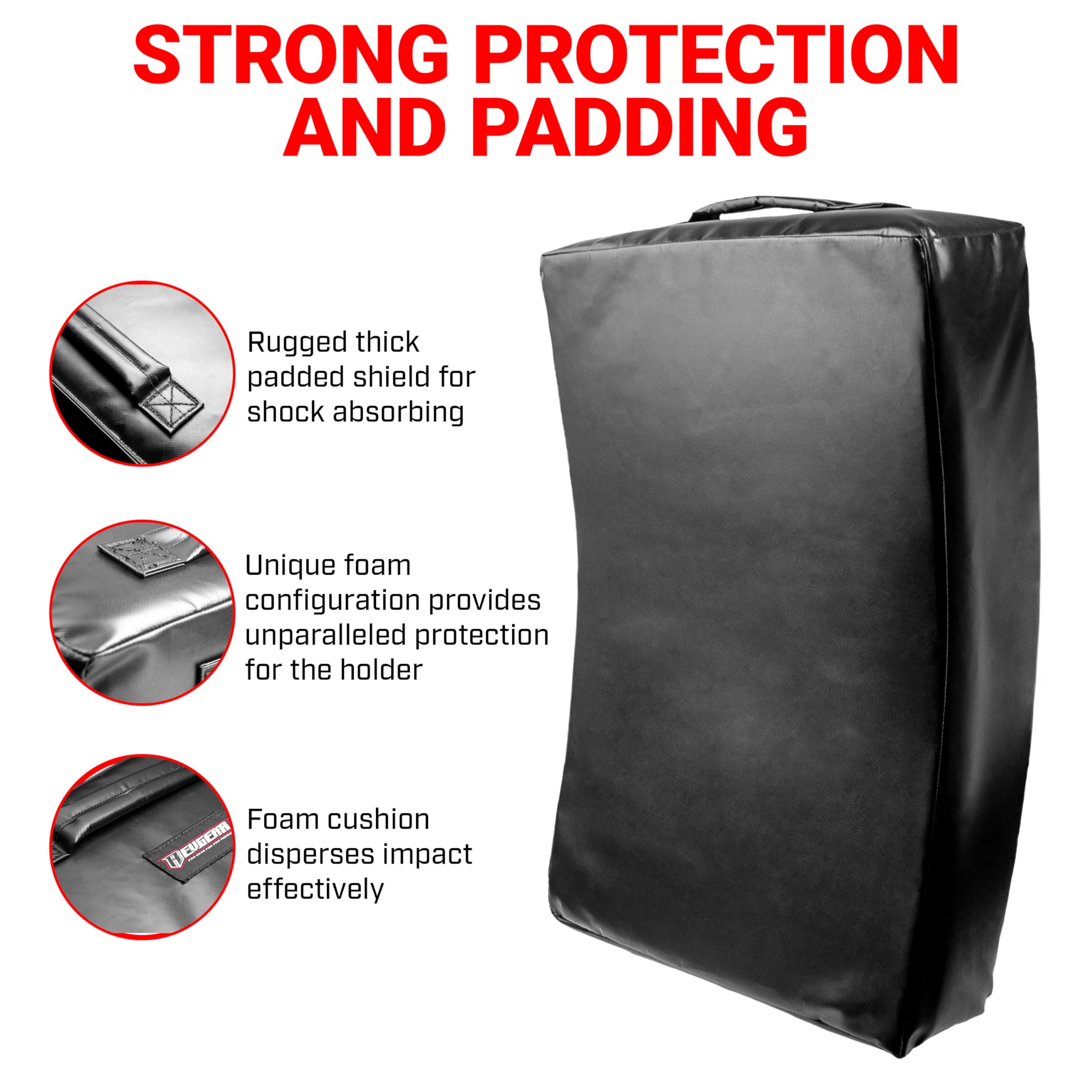 Revgear Heavy Hitter Kick Shield - Kicking Pad for MMA, Krav Maga, Muay Thai, Martial Arts - Kicking Shield Targets for Kicking with Strong Padding