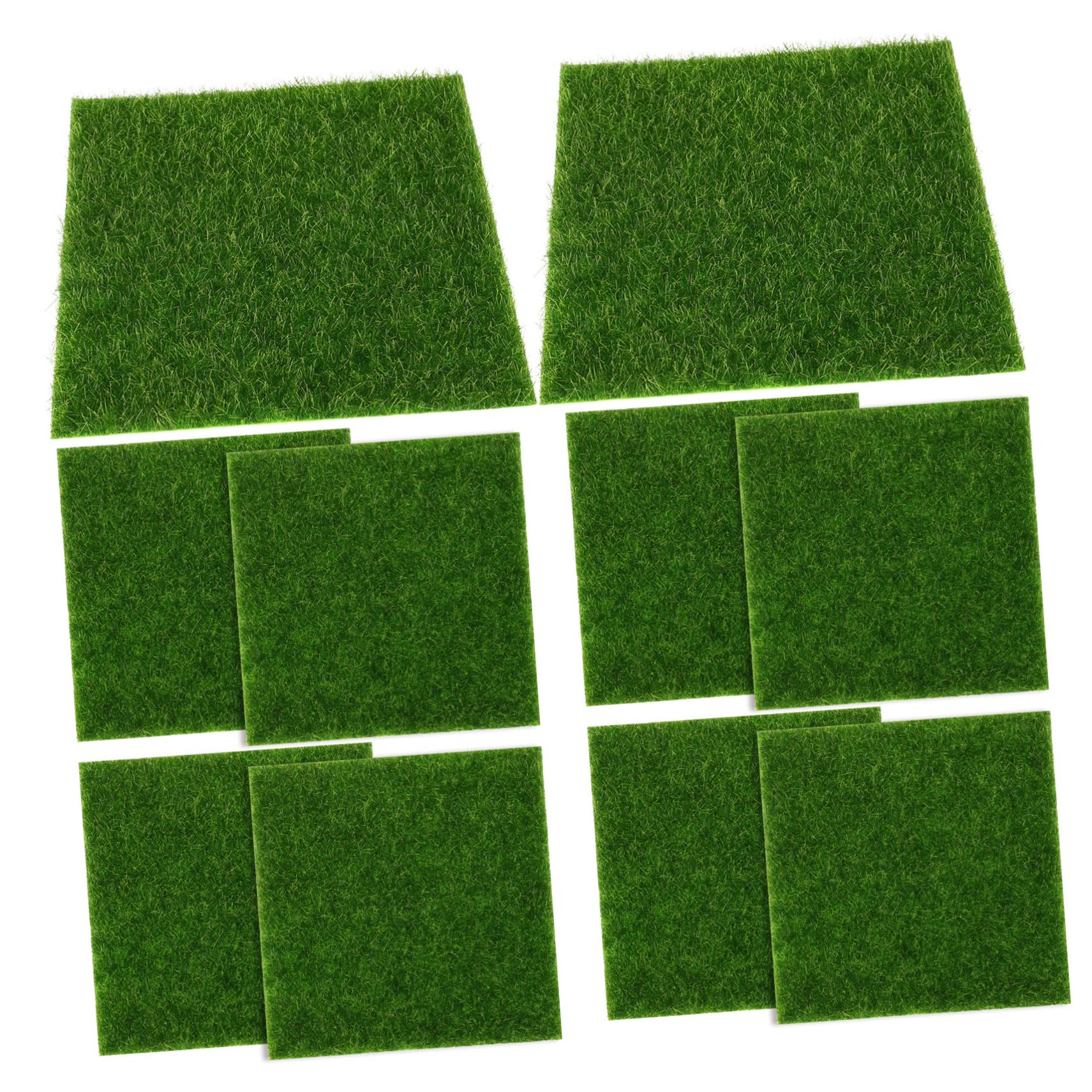KONTONTY 10pcs Artificial Grass Outdoor Decorative Faux Moss Artificial Moss Turf Imitation Grass Fake Turf for Garden