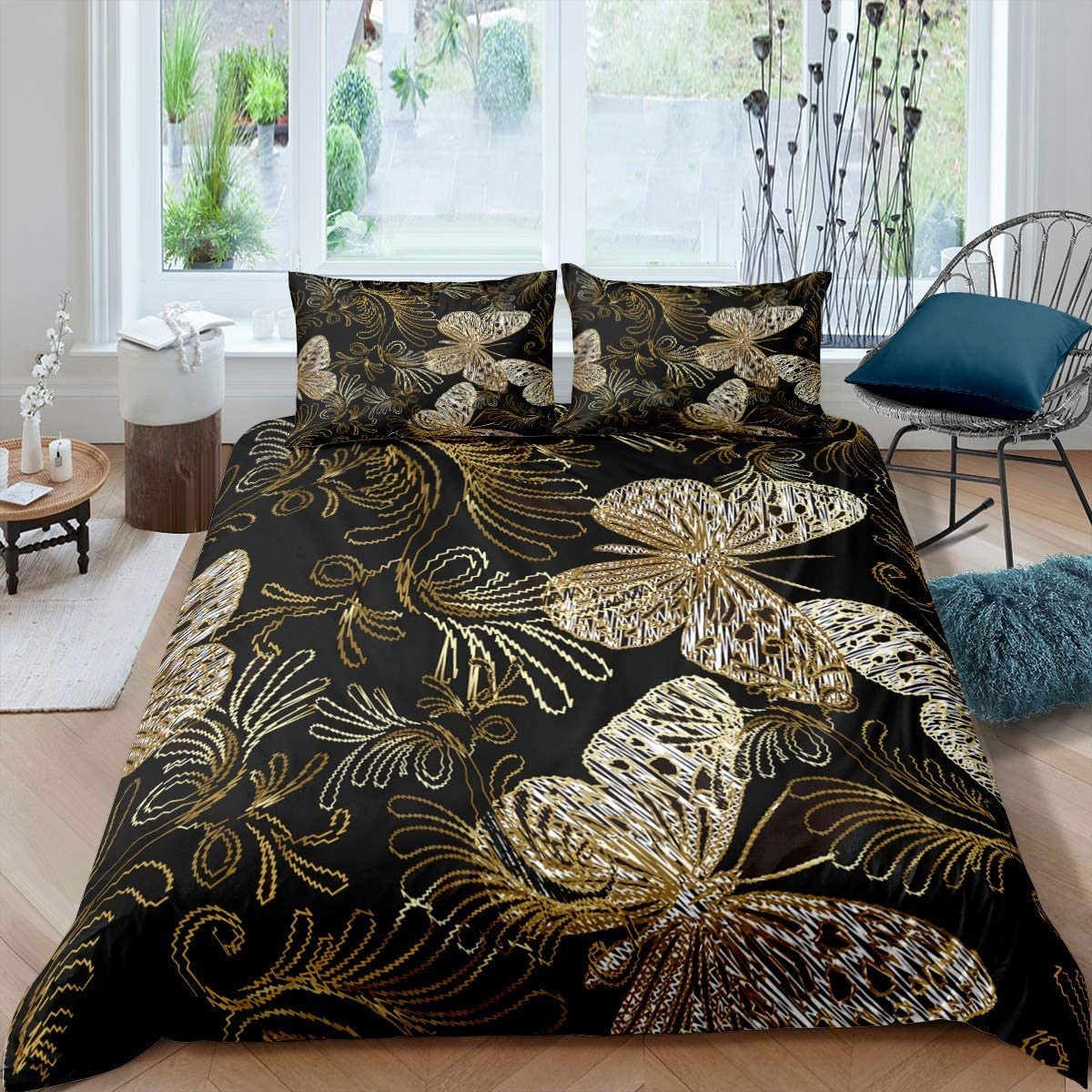 Set Biancheria Letto Singolo Farfalle - Copripiumino 155x220cm + 2 Federe - Foto 9