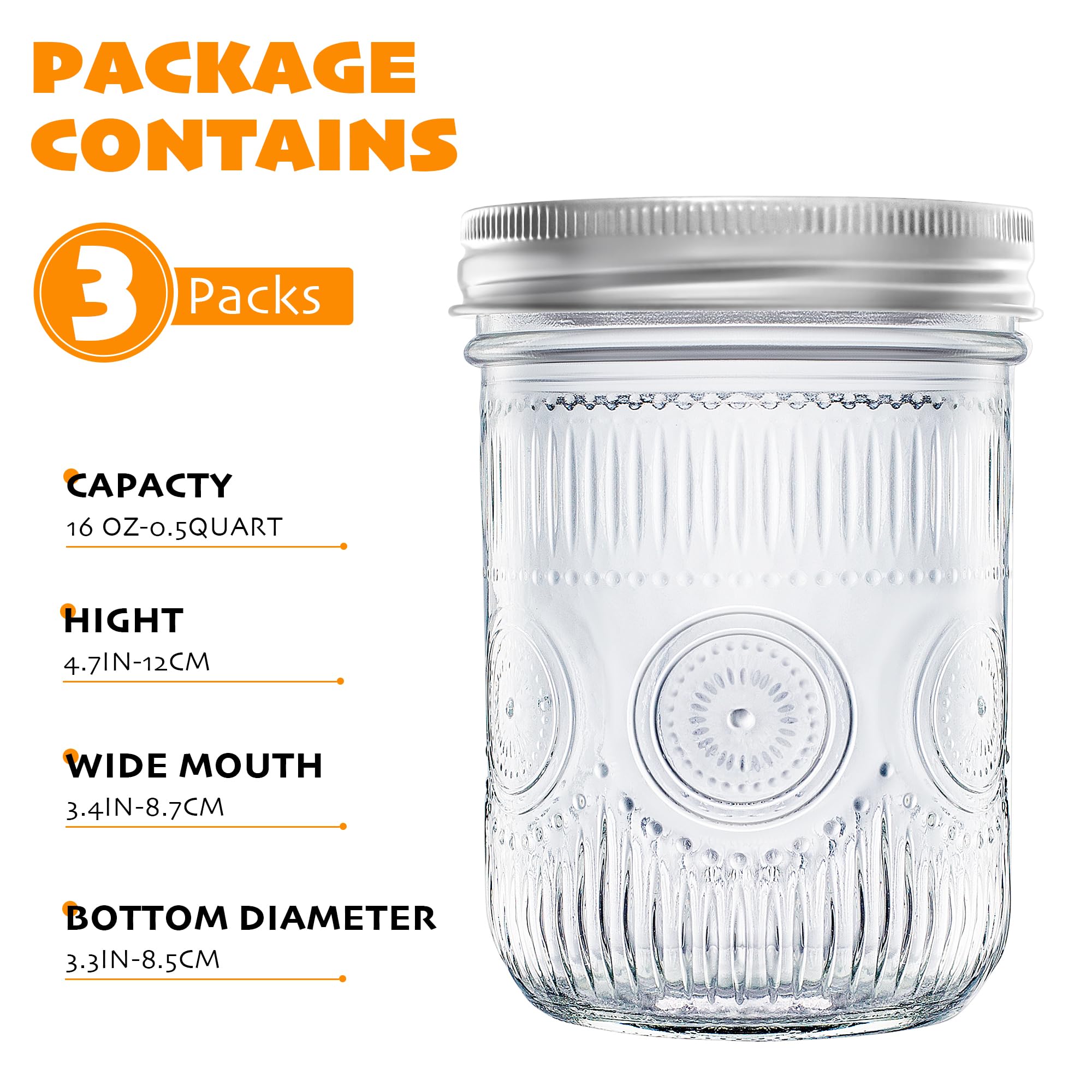 Pack de 6 Tarros de Cristal con Tapa