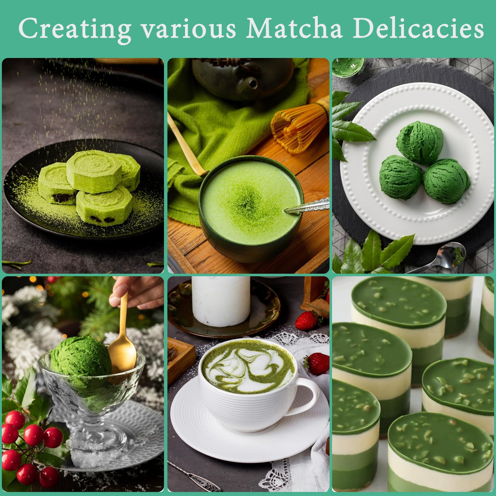 Japanisches Matcha Set(5-teilig) Matcha kit Matcha Tee set Bambusbesen Bambuslöffel Sieb Besenhalter Die perfekte Wahl für Liebhaber der japanischen Matcha-Kultur