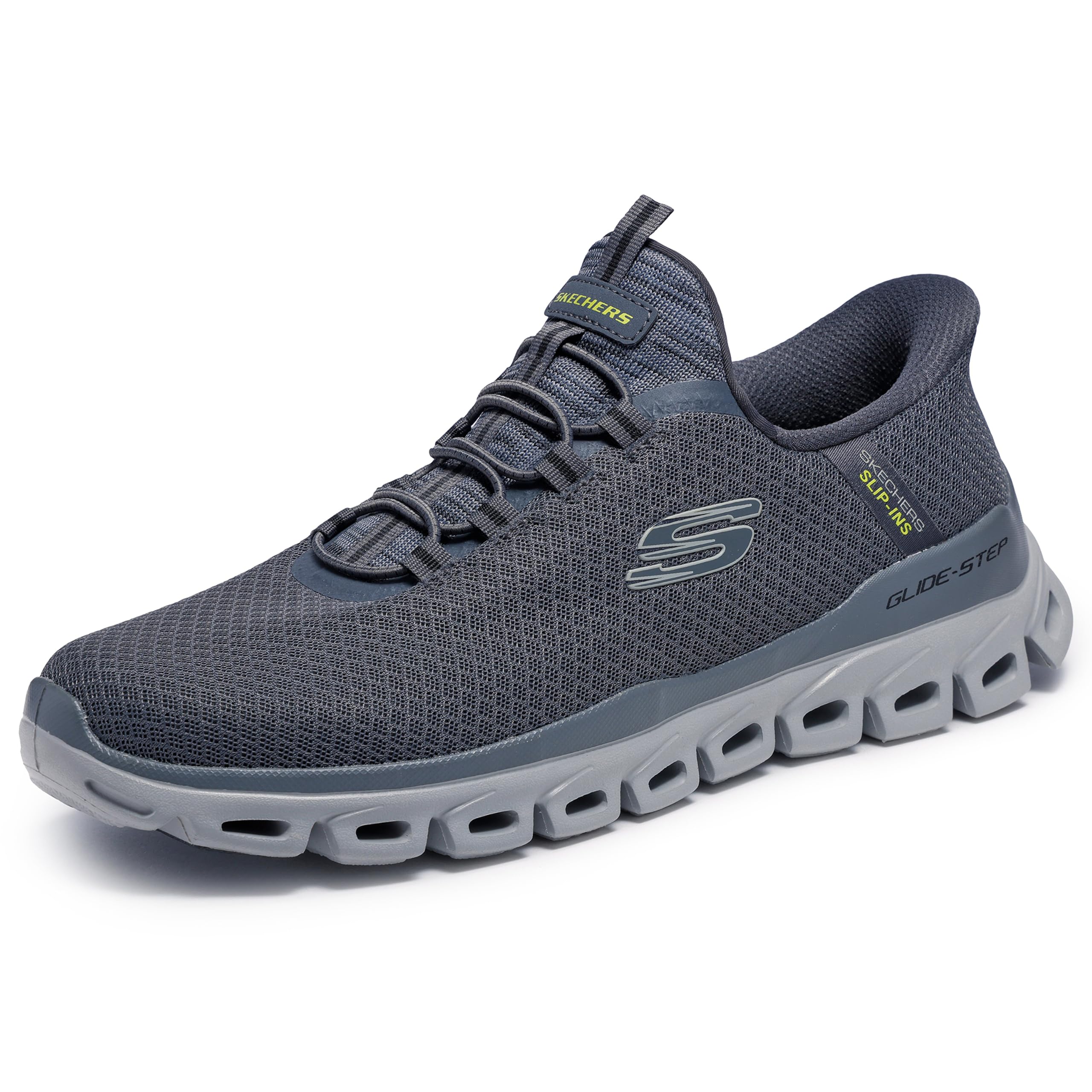 Skechers Men's Glide-Step Noxus Hands Free Slip-in Sneaker, Dunkelgrau, 42.5 EU