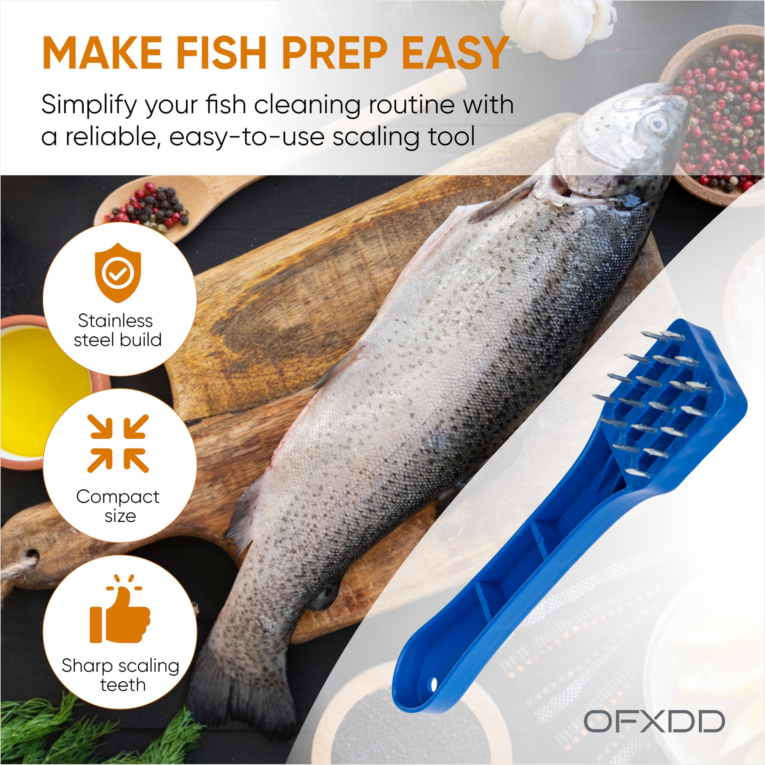 Fish Scale Ylinsha PC Fish Cleaning Kit With Coated Bait Knife