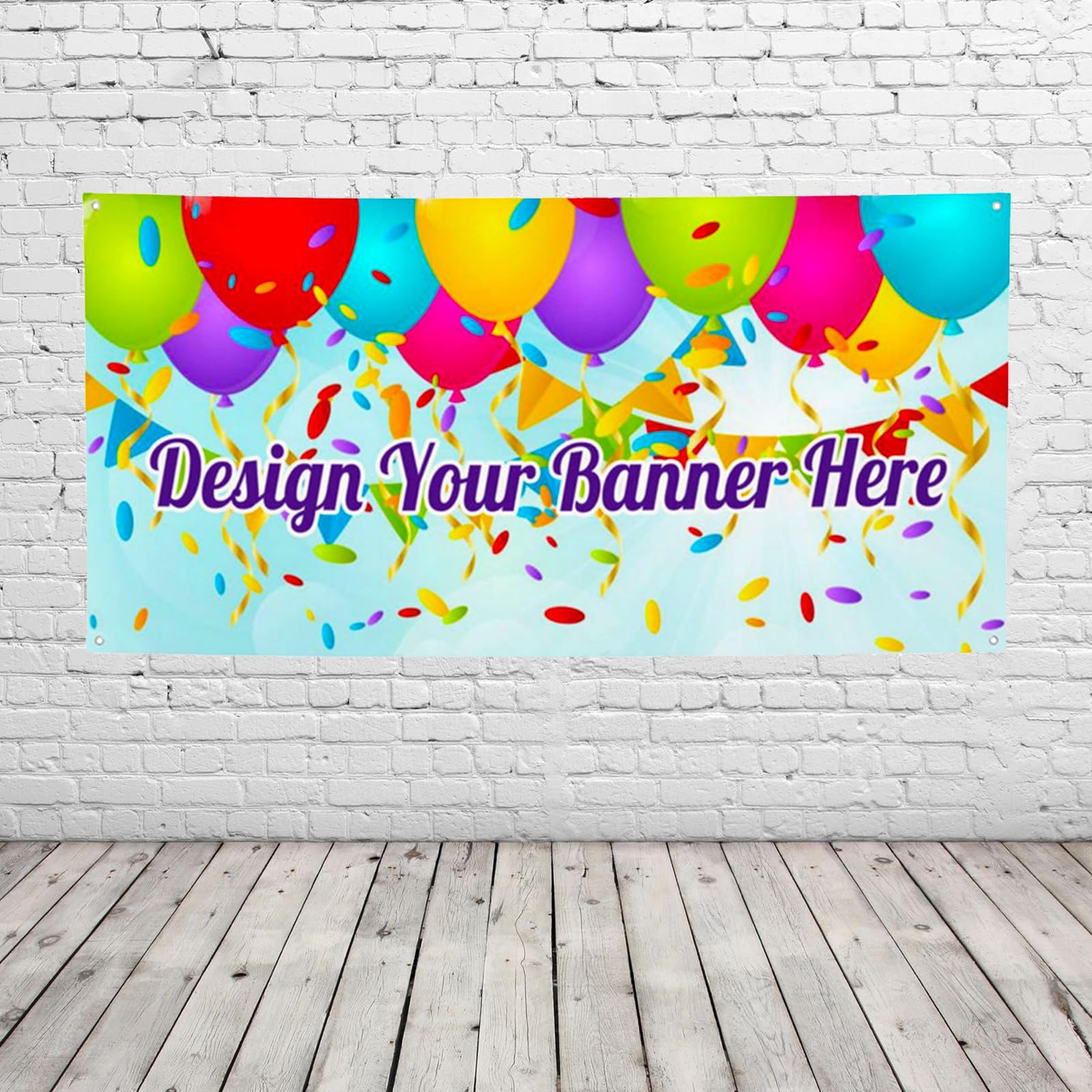 DeviseHouse Custom Banners For Outdoor Garden Decor,4x2Ft Holiday Banners Personalized With Photos Pictures, Birthday Party Banners Home Wall Decor