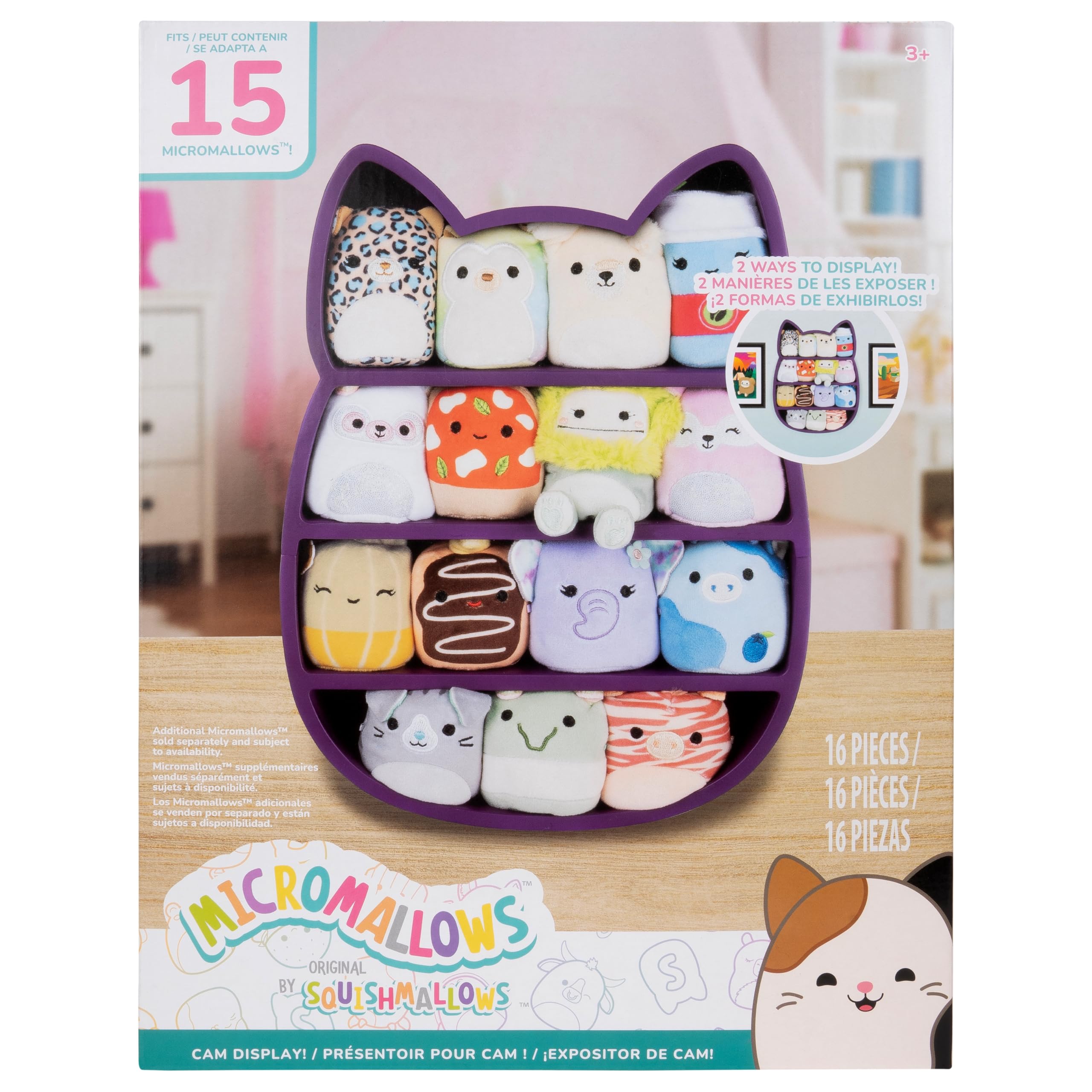 Squishmallows Micromallows Play & Display - Comprend 15 Peluches