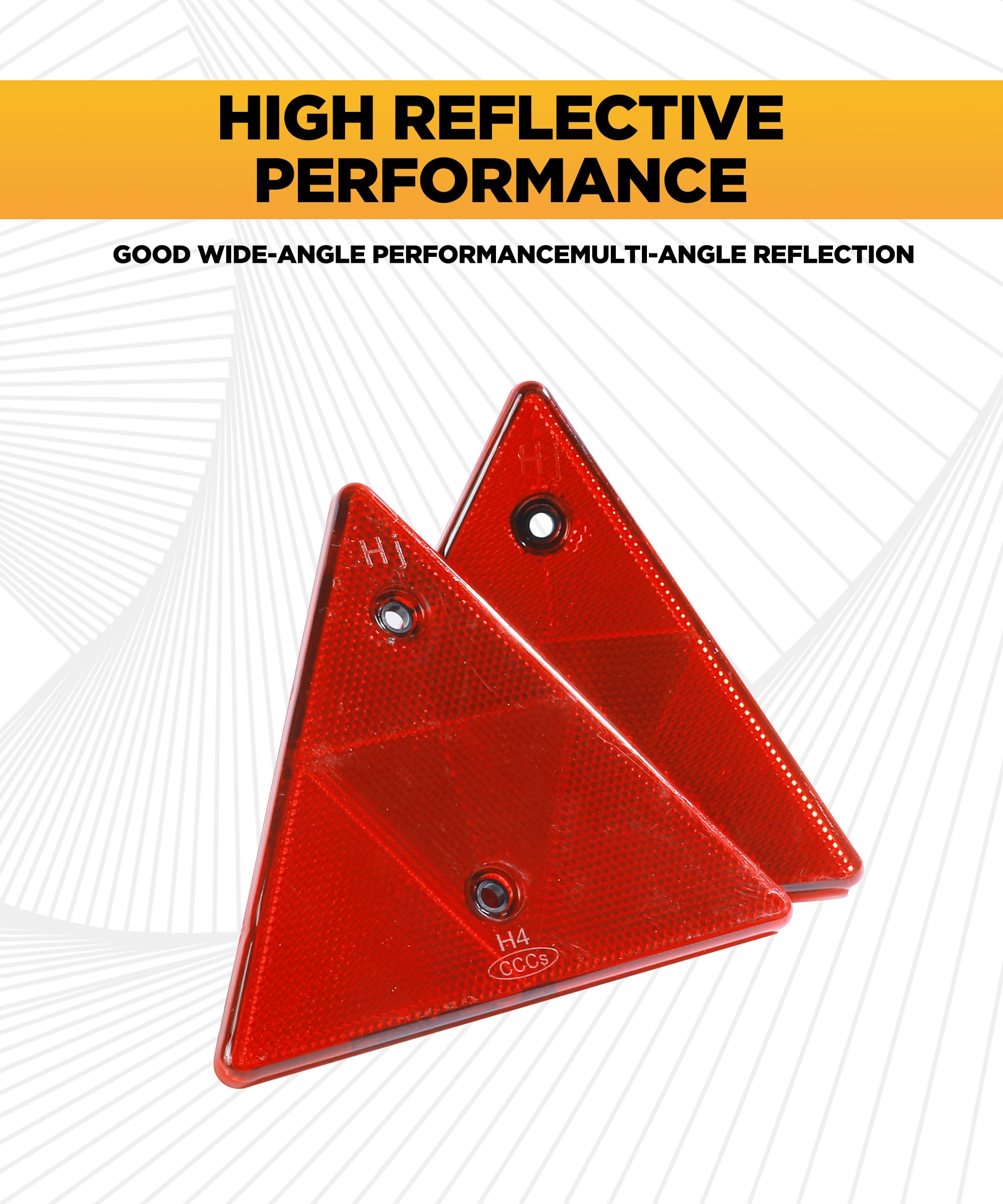 4 Catarifrangenti Triangolari Per Auto - Riflettori Posteriori Per Rimorchi, Camion E Furgoni - Foto 13