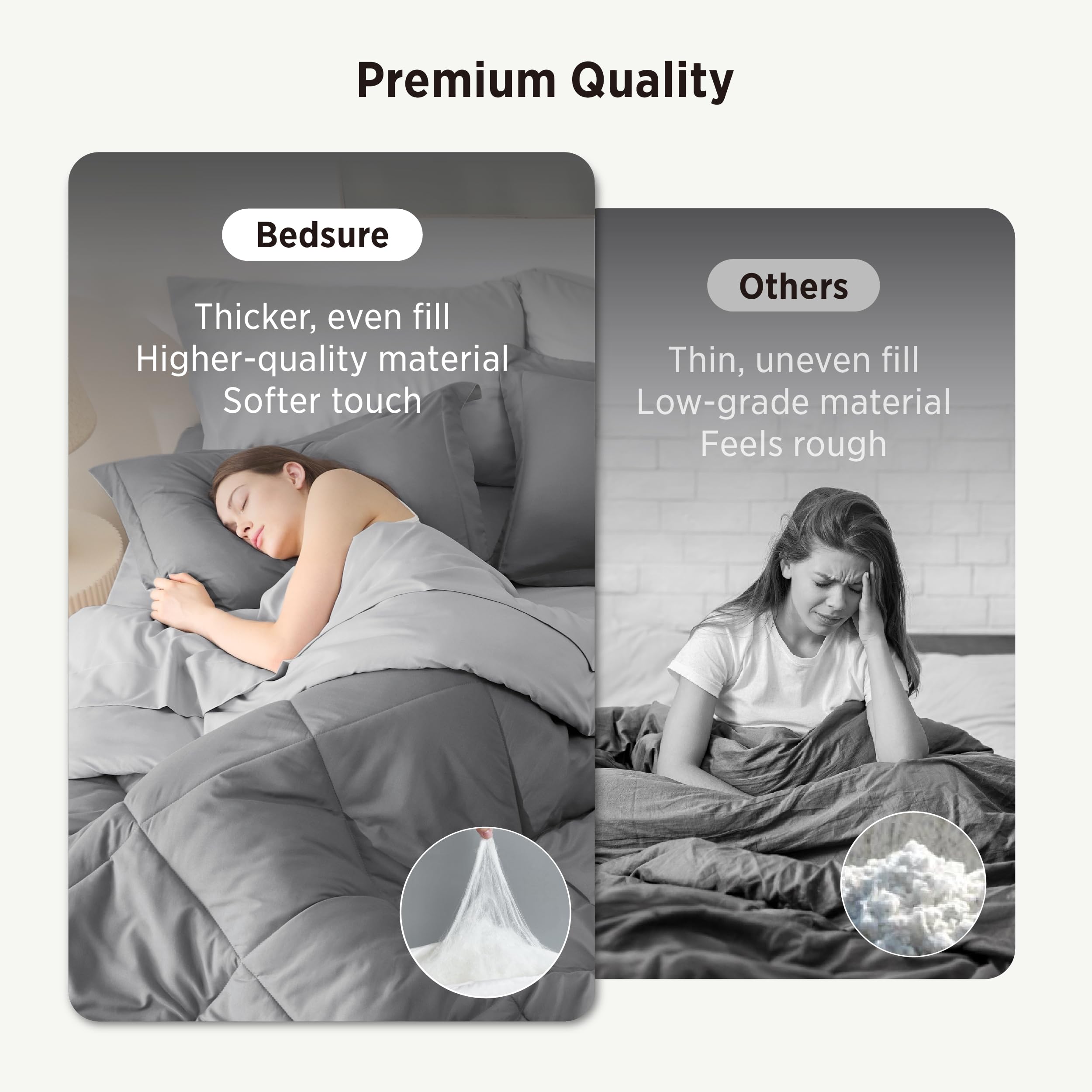 Bedsure Queen Bed in a Bag - Cozy Comforter Set -7