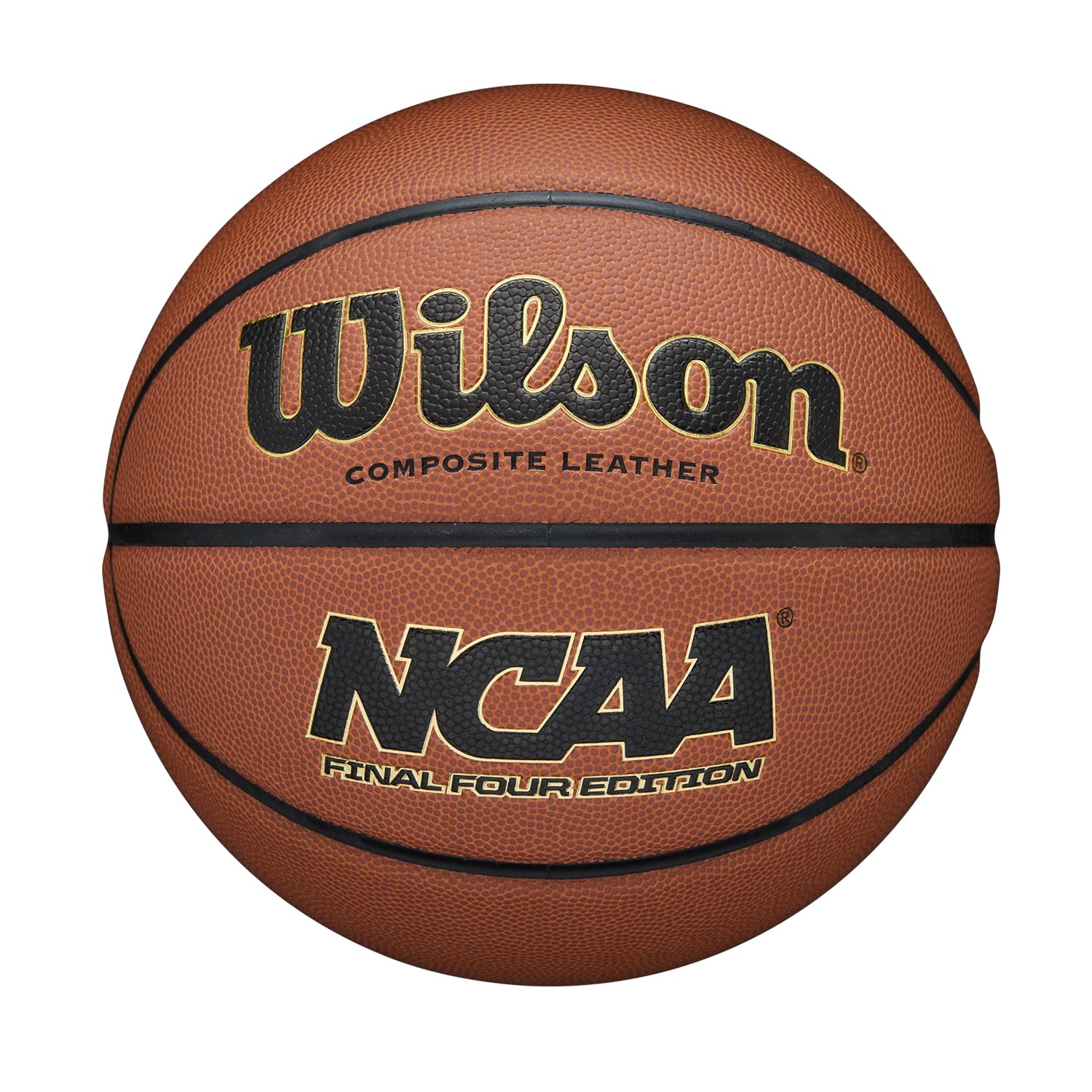 Wilson NCAA Final Four Basketball, Made From Composite Leather, For Indoor/Outdoor Use, Colour: Brown, Size: 6