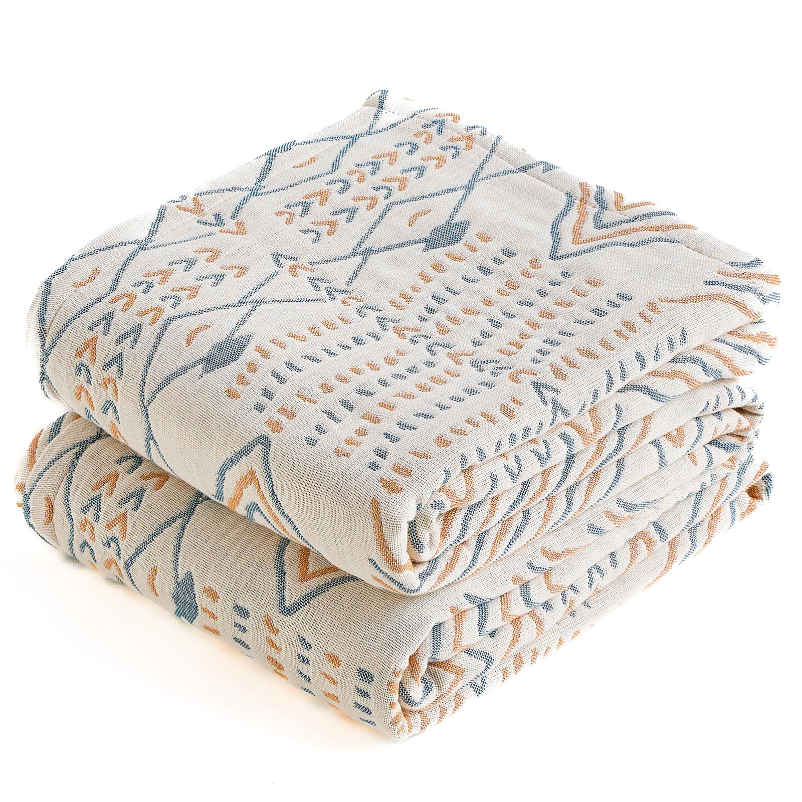 HOORDRY 100% Cotton Throw Blanket for Sofa Bed Couch 150×200CM Beige