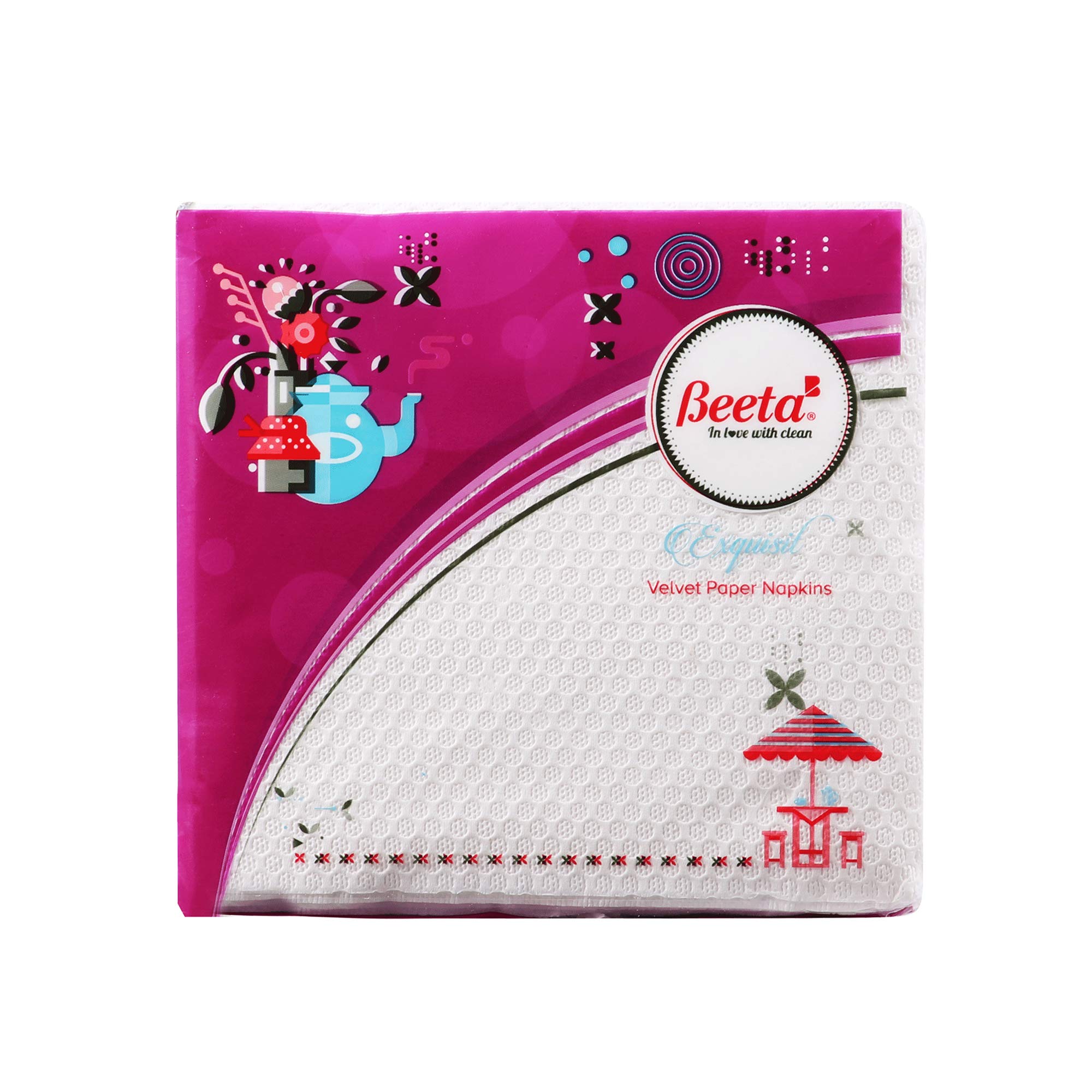 Beeta Velvet Paper Table Top Napkins Tissue, 30 x 30 Cm (Pack of 6) 300 napkins -Each 2 Ply - 100% Natural Cellulose Fiber (B0795211YT) Amazon Price History, Amazon Price Tracker