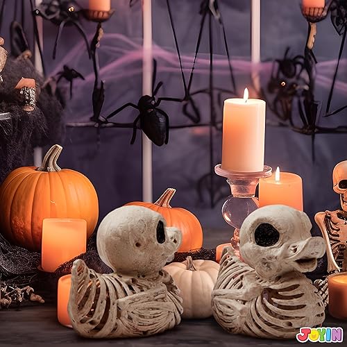 Miniatura 6 de JOYIN 2 huesos de plástico de esqueleto de pato de Halloween de 4.5 pulgadas para decoración espeluznante de Halloween, accesorios para interiores y
