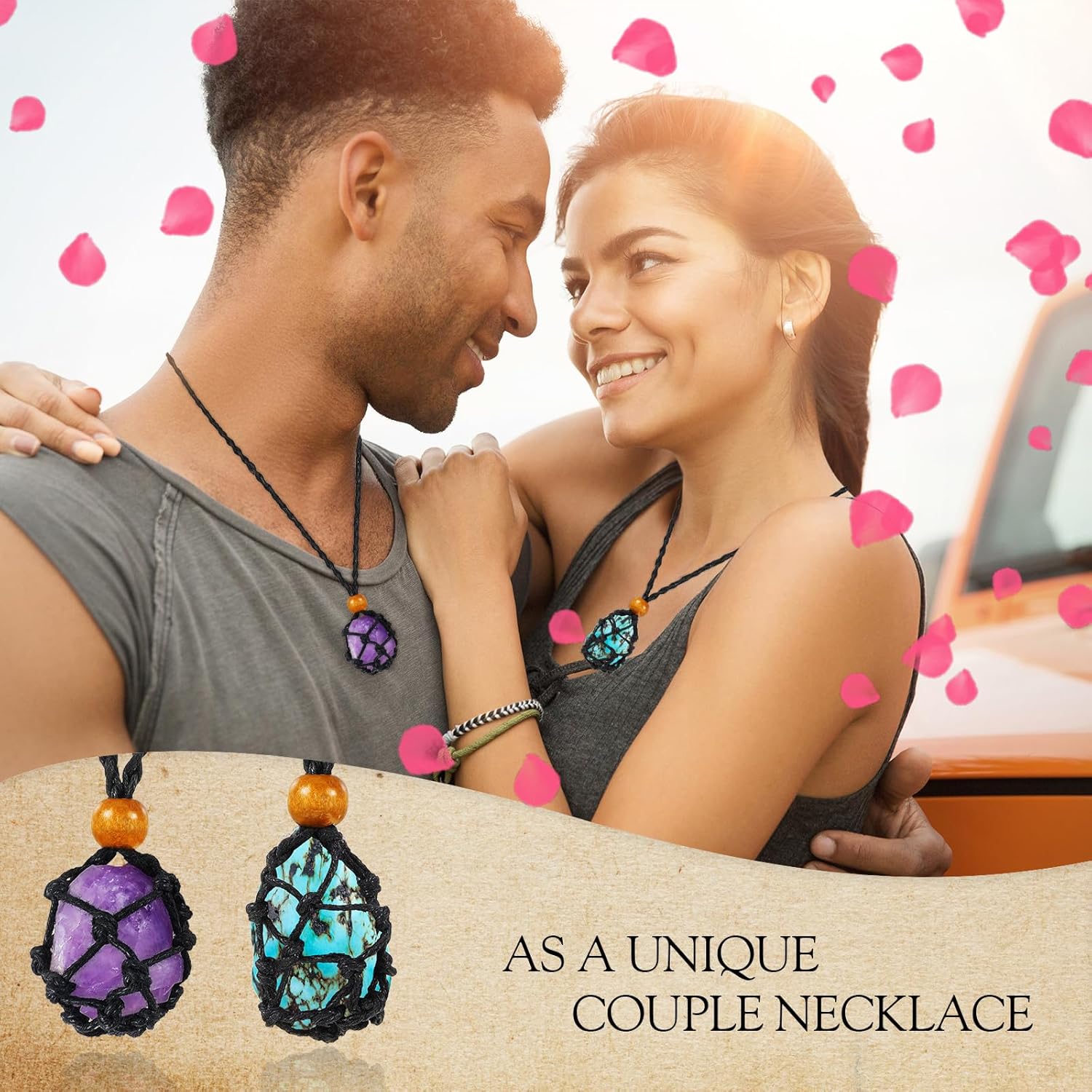 Hicarer 6 Pieces Crystal Cage Necklace Holder Empty Stone Holder Quartz Crystal Stone Necklace Cord Adjustable Cord Cage for DIY Jewelry Making - Image 5