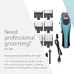 Wahl Pro Animal Groom Lite Pet Clipper - Cordless & USB Charging - Adjustable Blades - Professional Grooming Kit for Dogs, Cats & Small Pets - Black/Metallic Blue