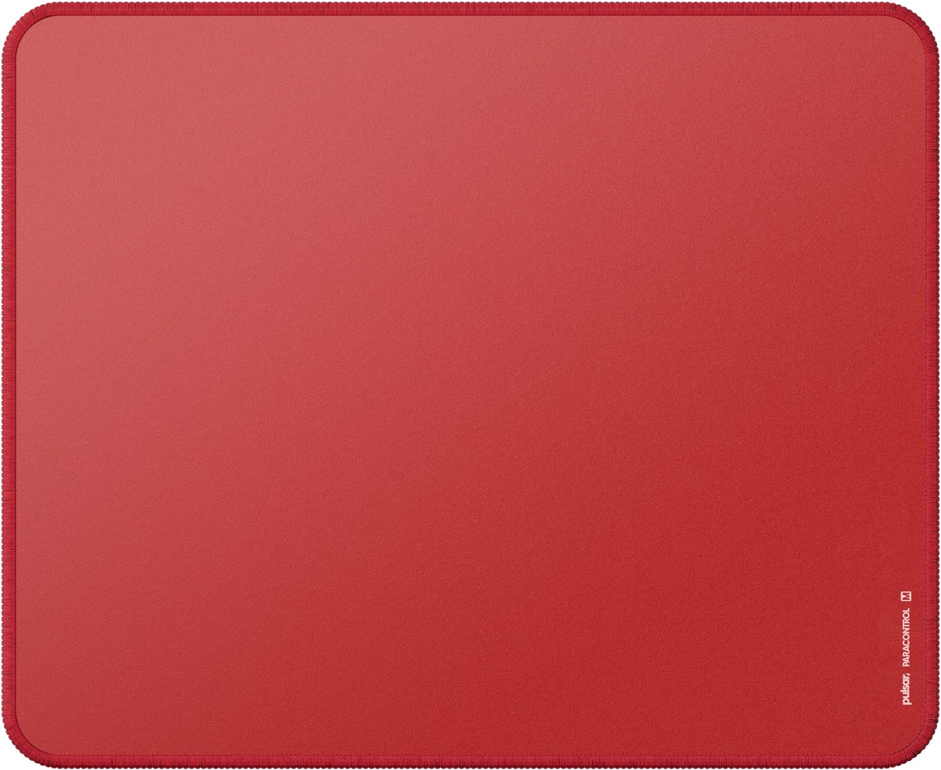 Pulsar - Paracontrol M Esports Level Premium Gaming Mouse Pad v2 - Medium to High Speed Pad Stitched Edge Durable Hybrid Top Surface 10.23 x 13 (M, Red)