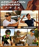 KALIYADI Polarized-Sunglasses Lunettes de soleil polarisés homme: Lunettes de Soleil pour la course à vélo UV400 Protection