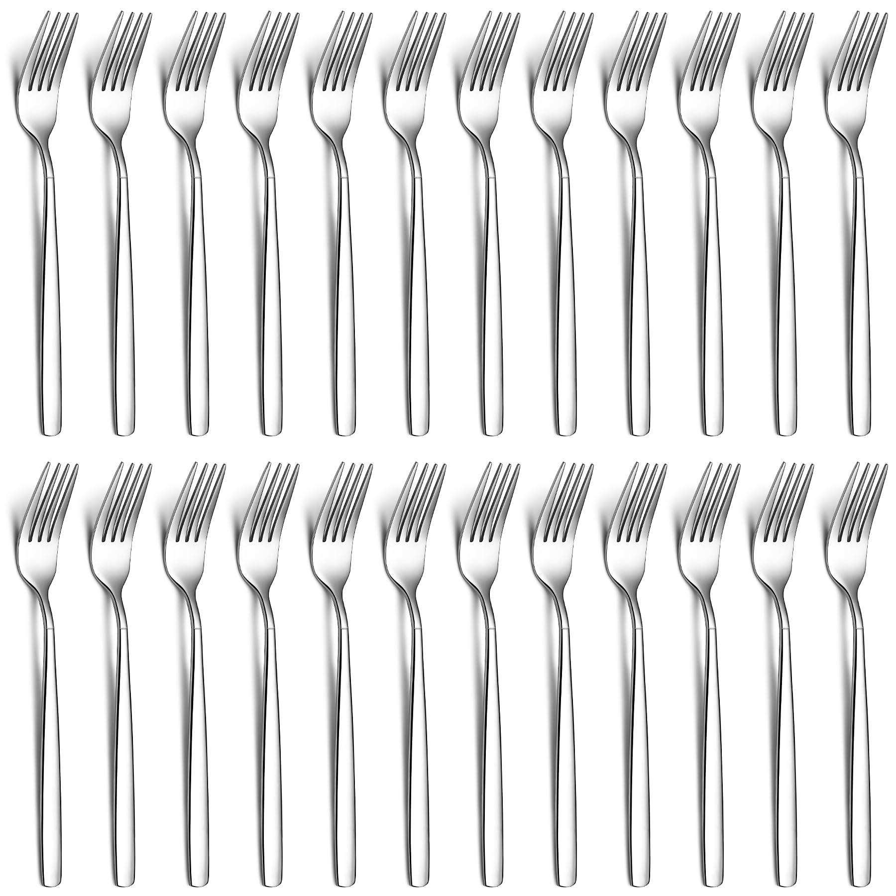 Kyraton Tafelgabeln 24 Stück,18.3cm Edelstahl Menuegabel, Gabeln Löffel Besteck, ideal für Zuhause, Restauroom, Hotel, Hochzeit, Party, spülmaschinenfest