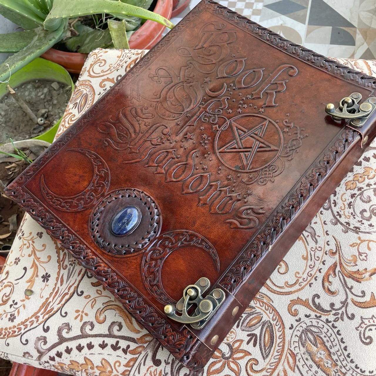 Personalized Leather Ring Binder, Portfolio for Men, 3 Ring with 1 Inch Ring Leather Binder, Customized Book of Shadow, Home, School and Office