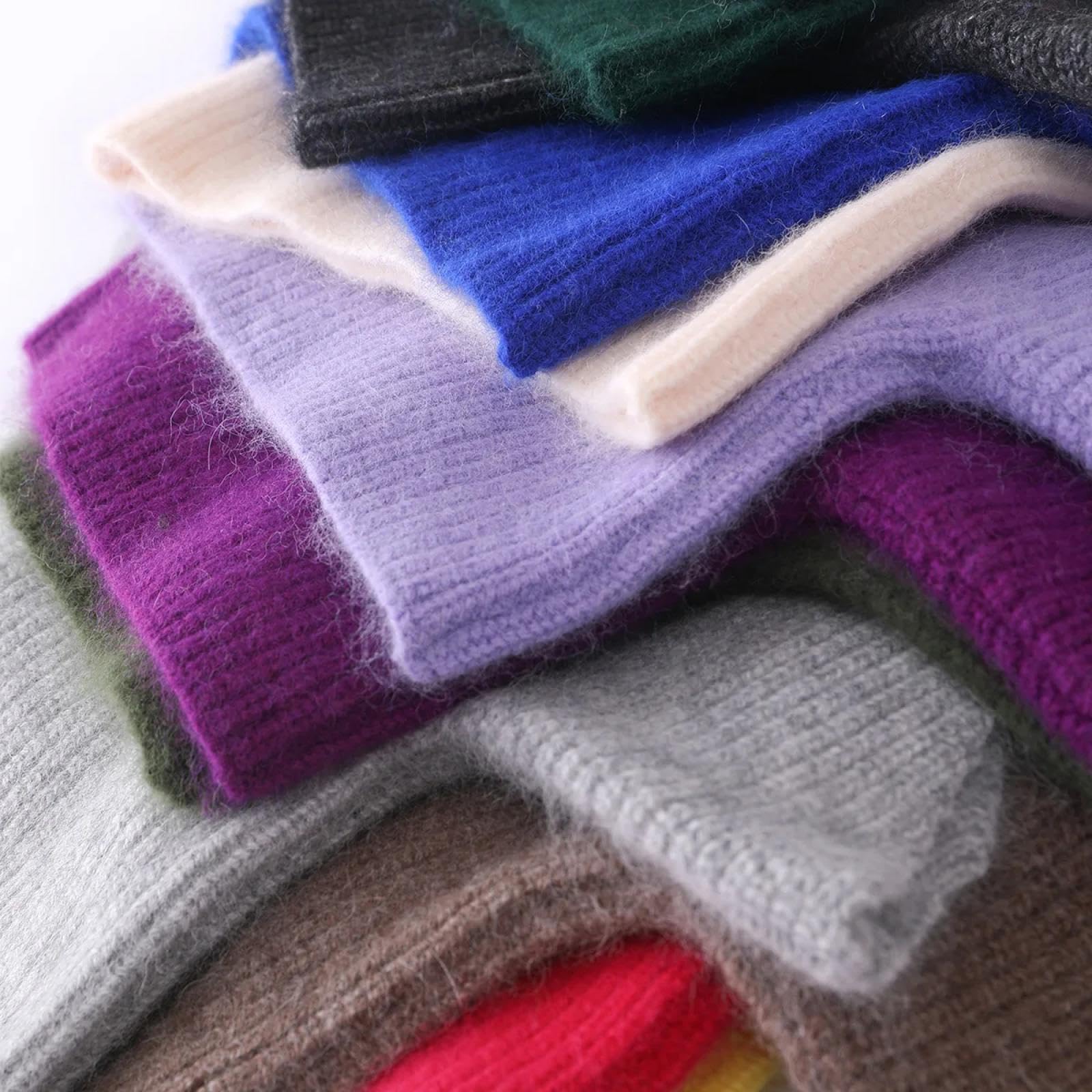 Schals Damen Tücher Halstuch Scarf Rollkragenpullover Kleine Wickel Dicke Rippen Strickaccessoires Cowl Schal