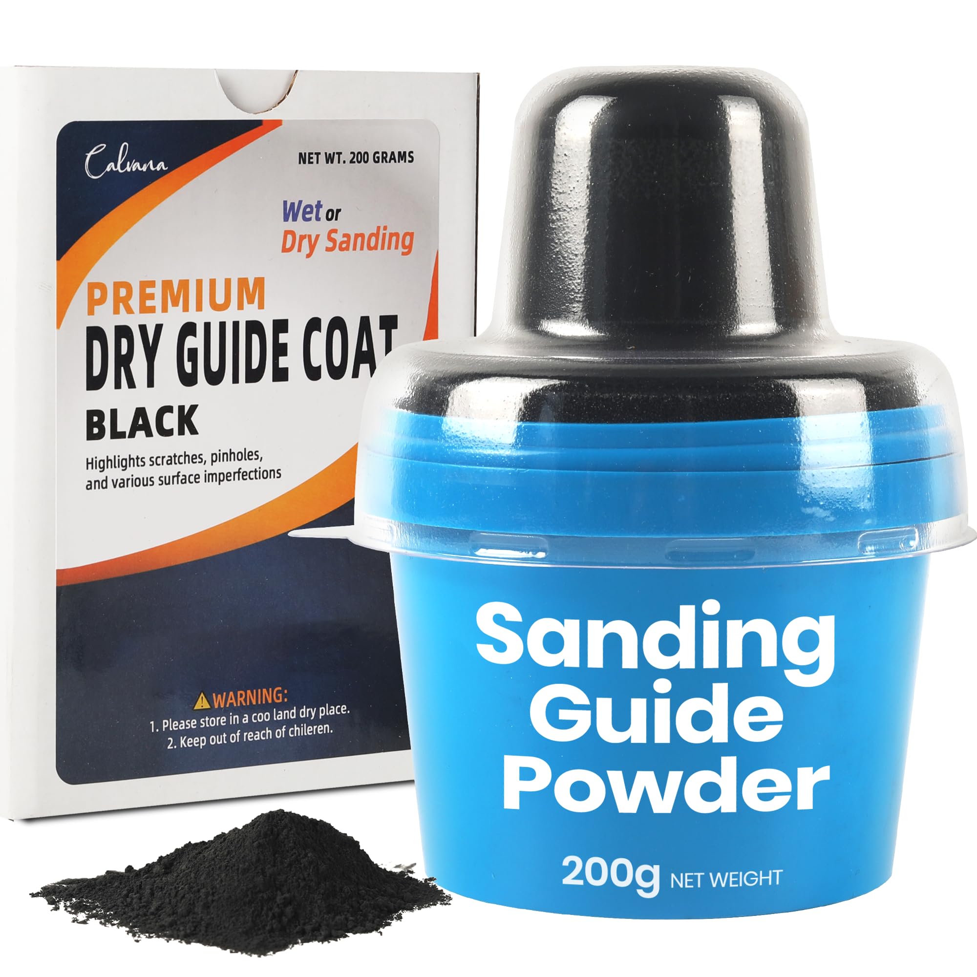 7 oz Black Dry Guide Coat Powder, Dry Guide Coat kit for Wet & Dry Auto Body Sanding, Ideal for Auto Body Repair, Highlights Scratches, Finds Pinholes Defects, and Low Spots-image-5
