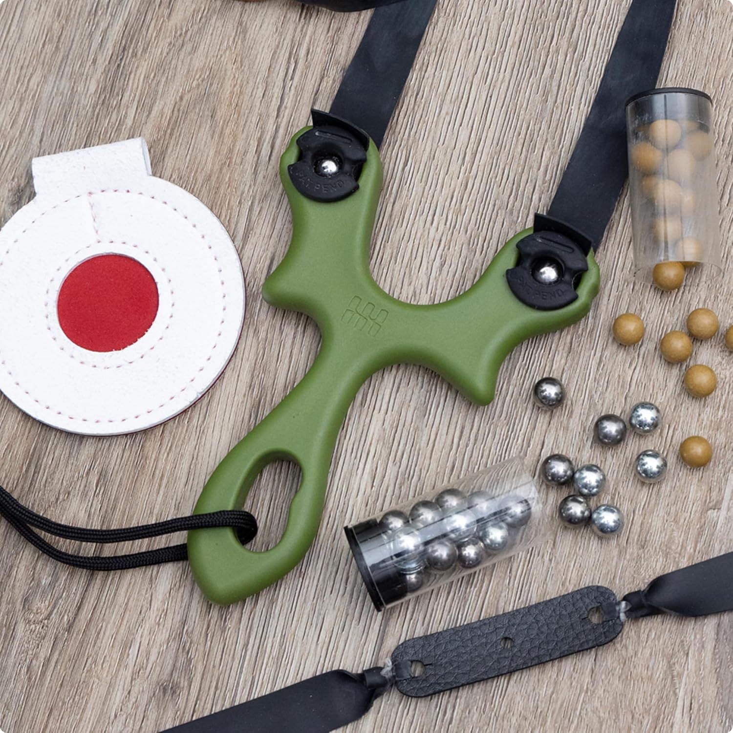 SimpleShot BeanFlip Slingshot with Target and Clay Ammo, for Beginner and Professional Hunting Target Shooting