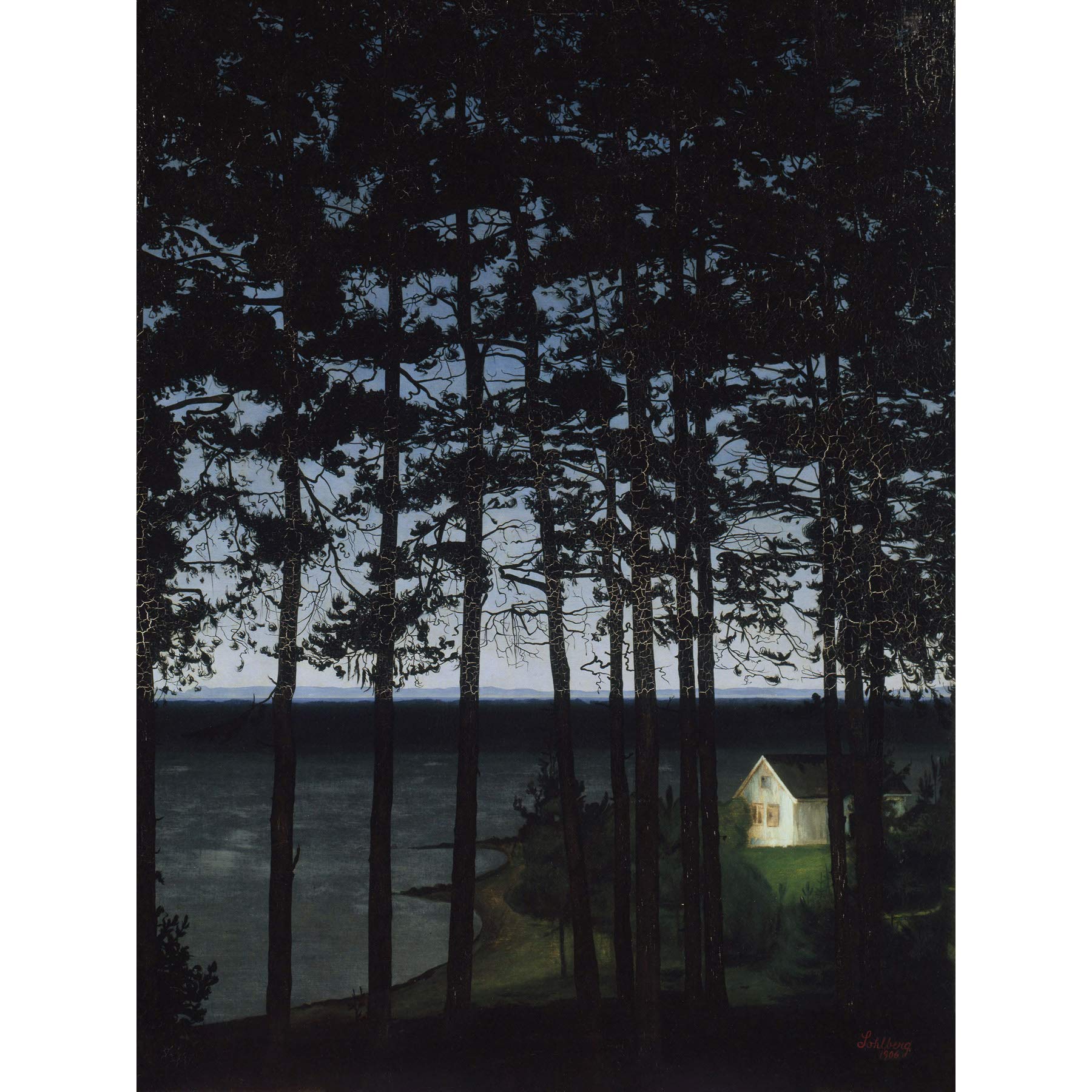Sohlberg Fisherman's Cottage Landscape Forest Painting Large Wall Art Print Canvas Premium Mural