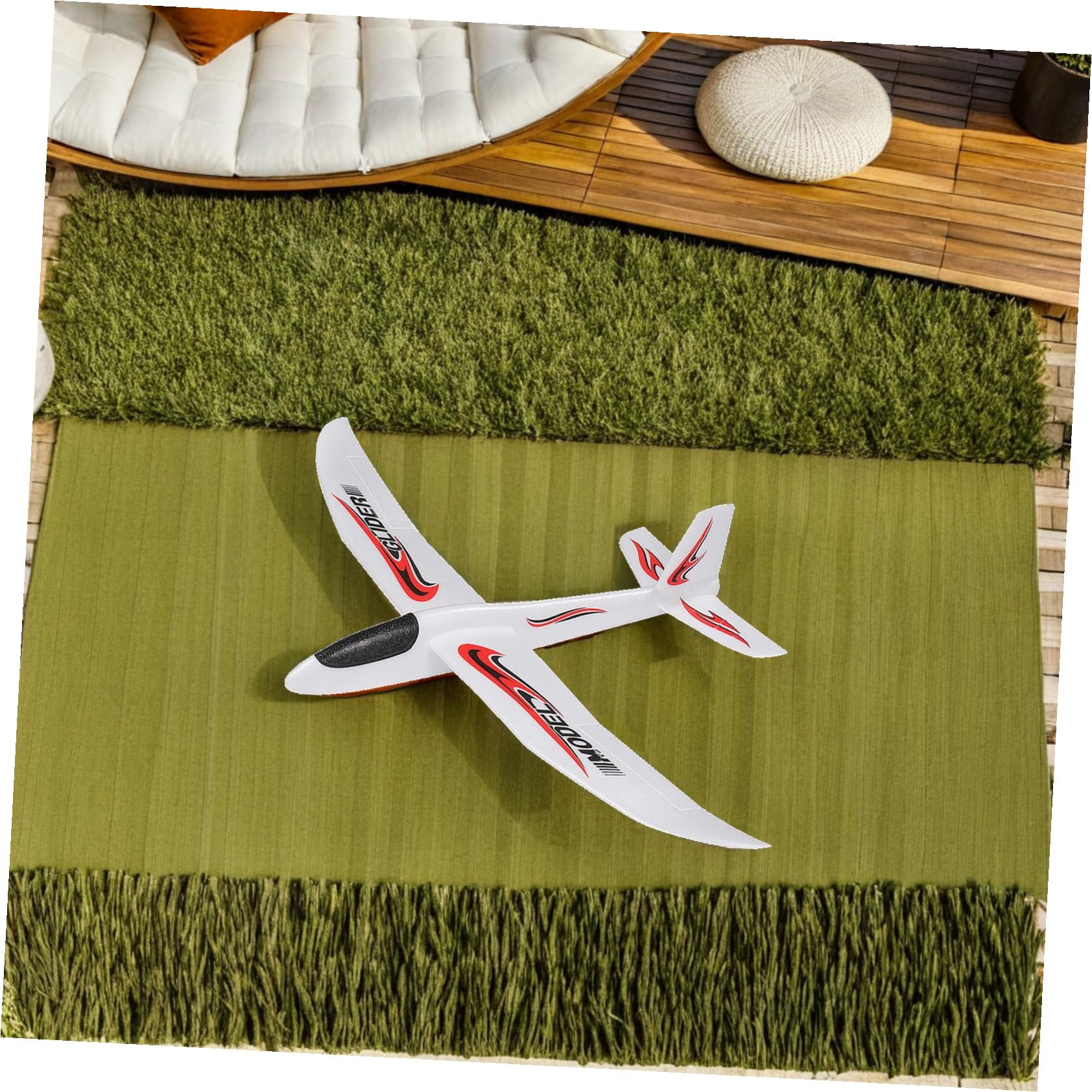 PATKAW Avión Lanzable de Espuma Epp 99cm 2 Piezas para Niños