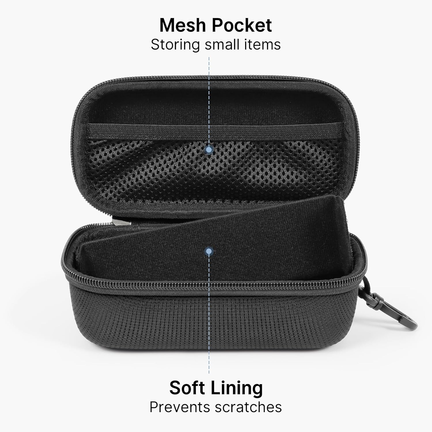 Hard Double Glasses Case, Dual Eyeglasses Case with Adjustable Divider, Travel Eyeglass Holder for 2 Pairs Sunglasses - Image 3