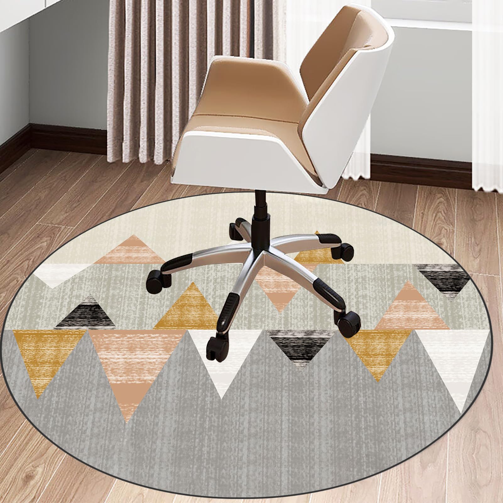 Office Gaming Chair Mat for Carpet, Heavy Duty Office Chair Mats 100 cm(39.37") for Hardwood Floor, Floor Protectors for Rolling Chairs, Desk Chair Mat for Carpeted Floors, Round Protector Rug