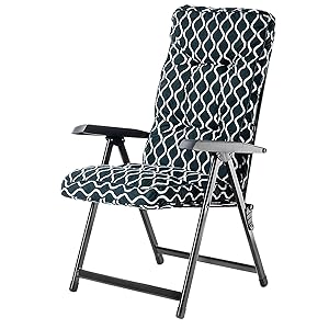 KADAX Silla de jardín de acero con cojín, tumbona plegable con capacidad de carga de hasta 110 kg, tumbona de jardín con respaldo ajustable, sillón de jardín (verde)