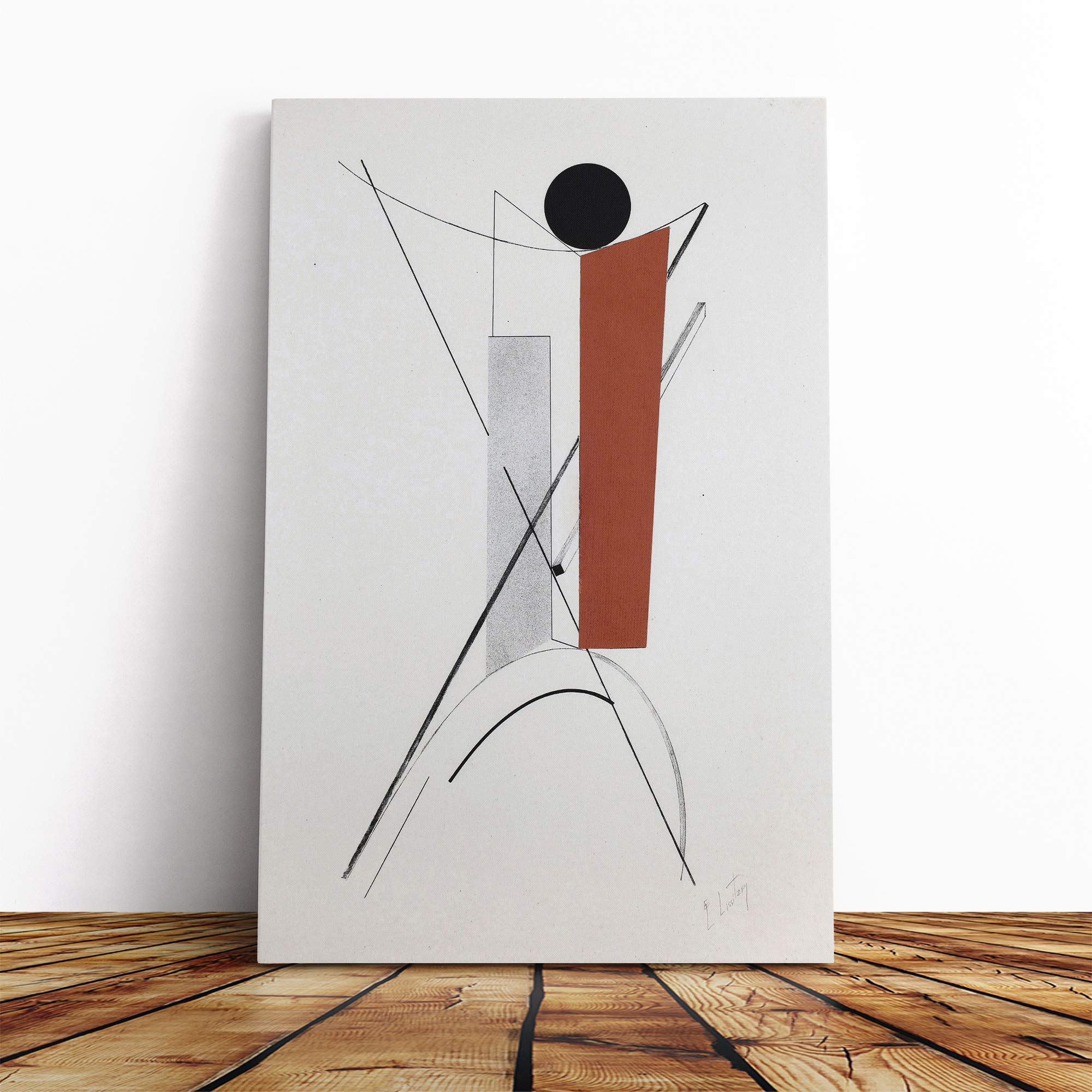 El Lissitzky Abstract No.4 Canvas Print | Gallery Wrapped 30mm Frame Wall Art | 30x20 inches | Ready to Hang | Abstract Picture | Living Room Bedroom Lounge Office